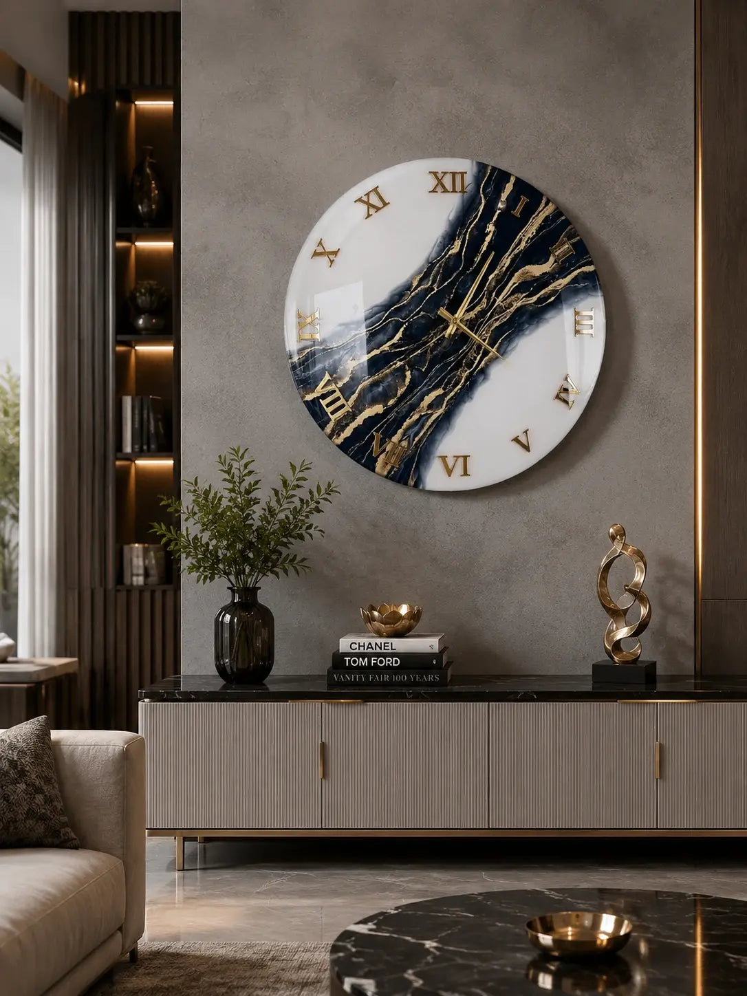 Fleeting Hour Resin Wall Clock