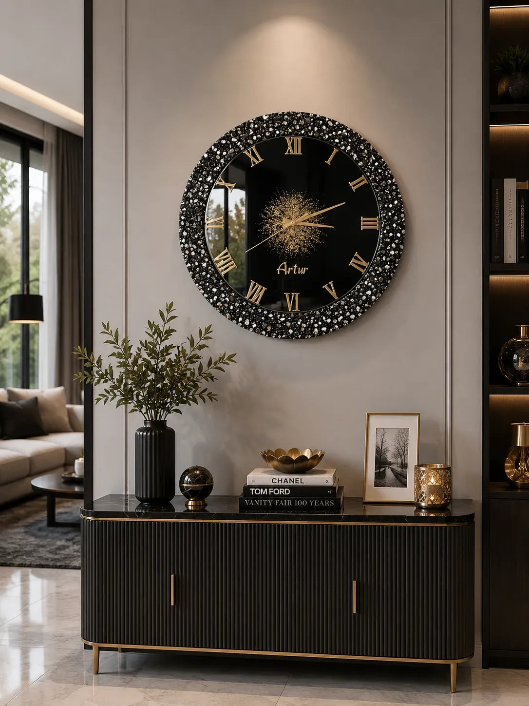Frozen Pulse Resin Wall Clock