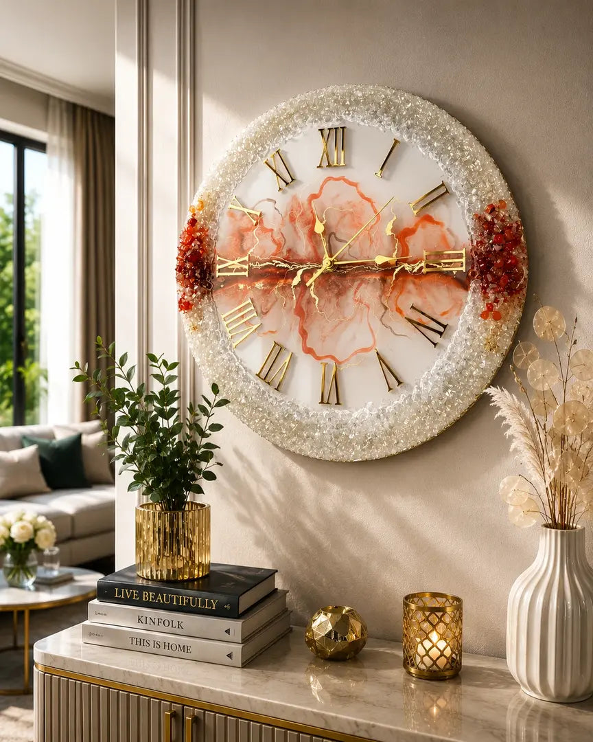 Shimmerstone Modern Resin Wall Clock