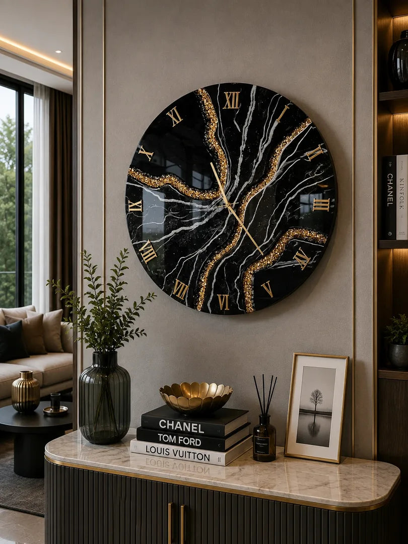 Mystic Minute Resin Wall Clock | Unique Epoxy Wall Clock
