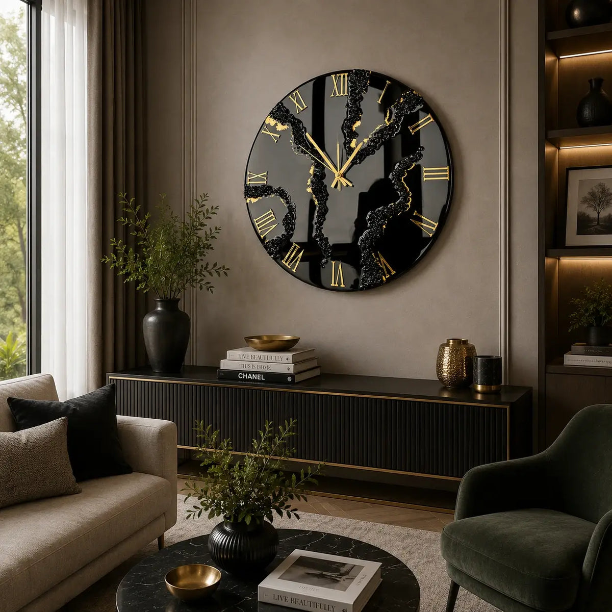 Bloom Prism Premium Resin Wall Clock