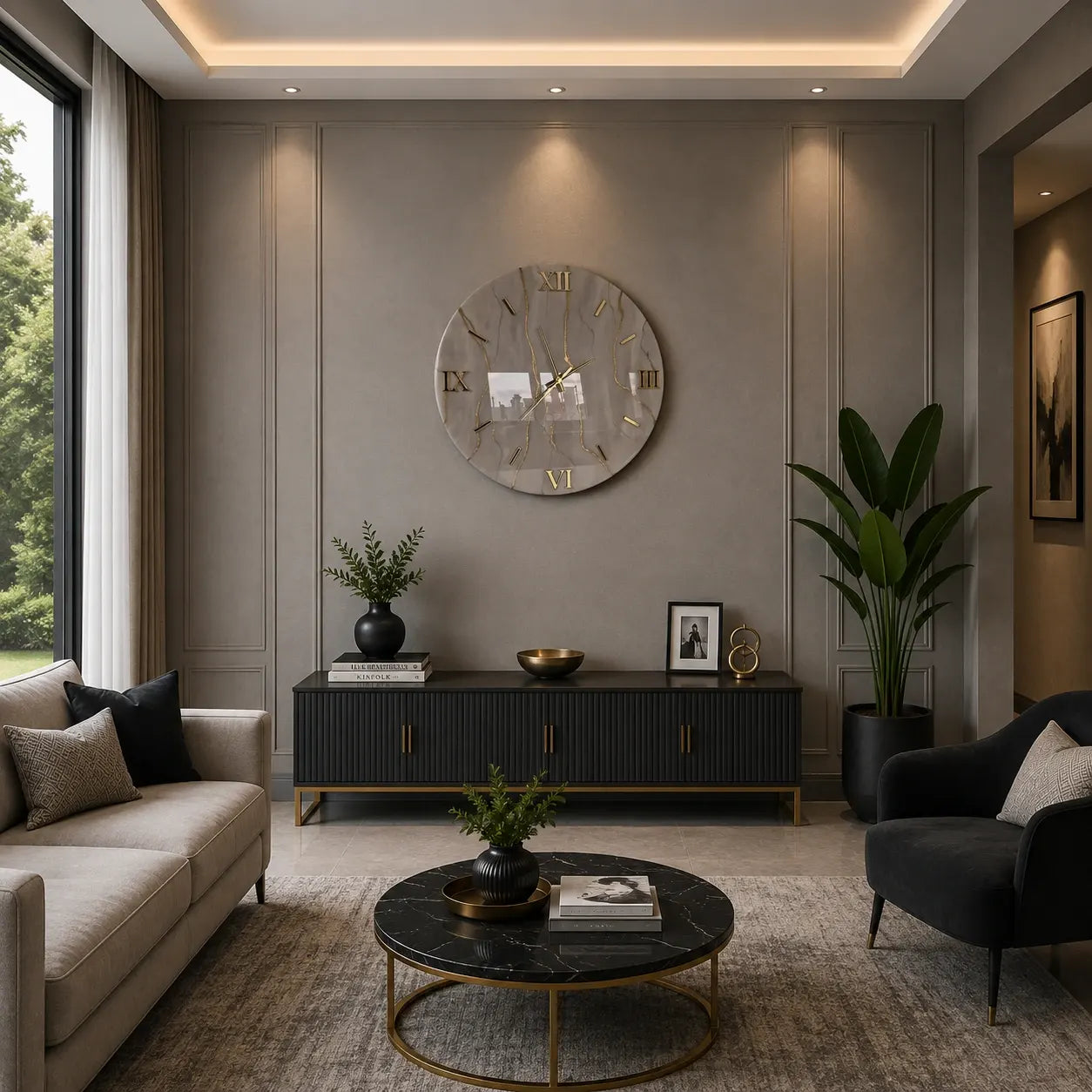 TideMark Luxury Resin Wall Clock
