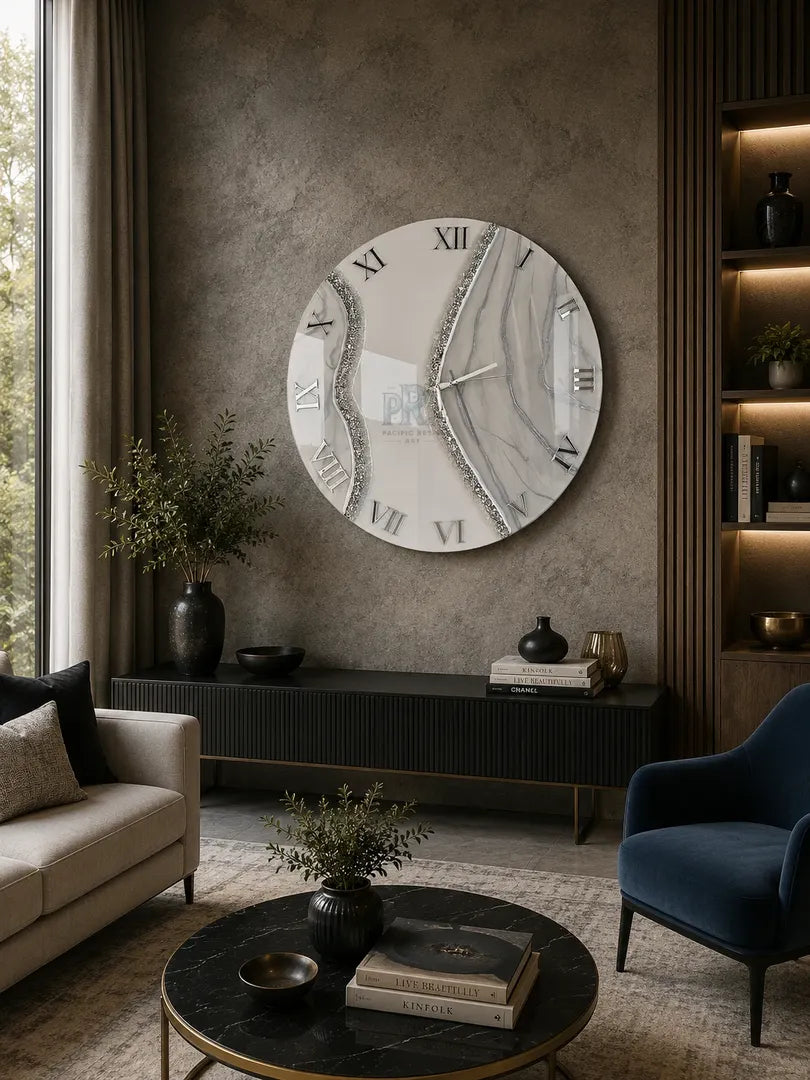 VortexTick Luxury Resin Wall Clock