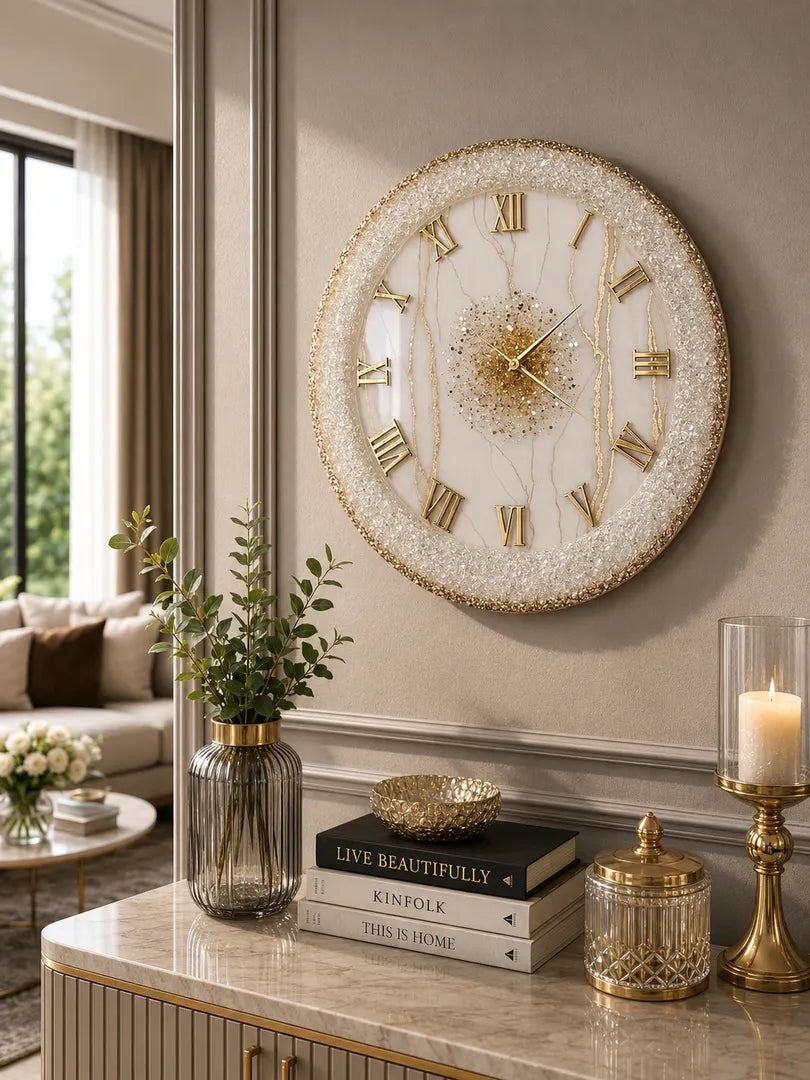 Sparkles Artisanal Resin Wall Clock
