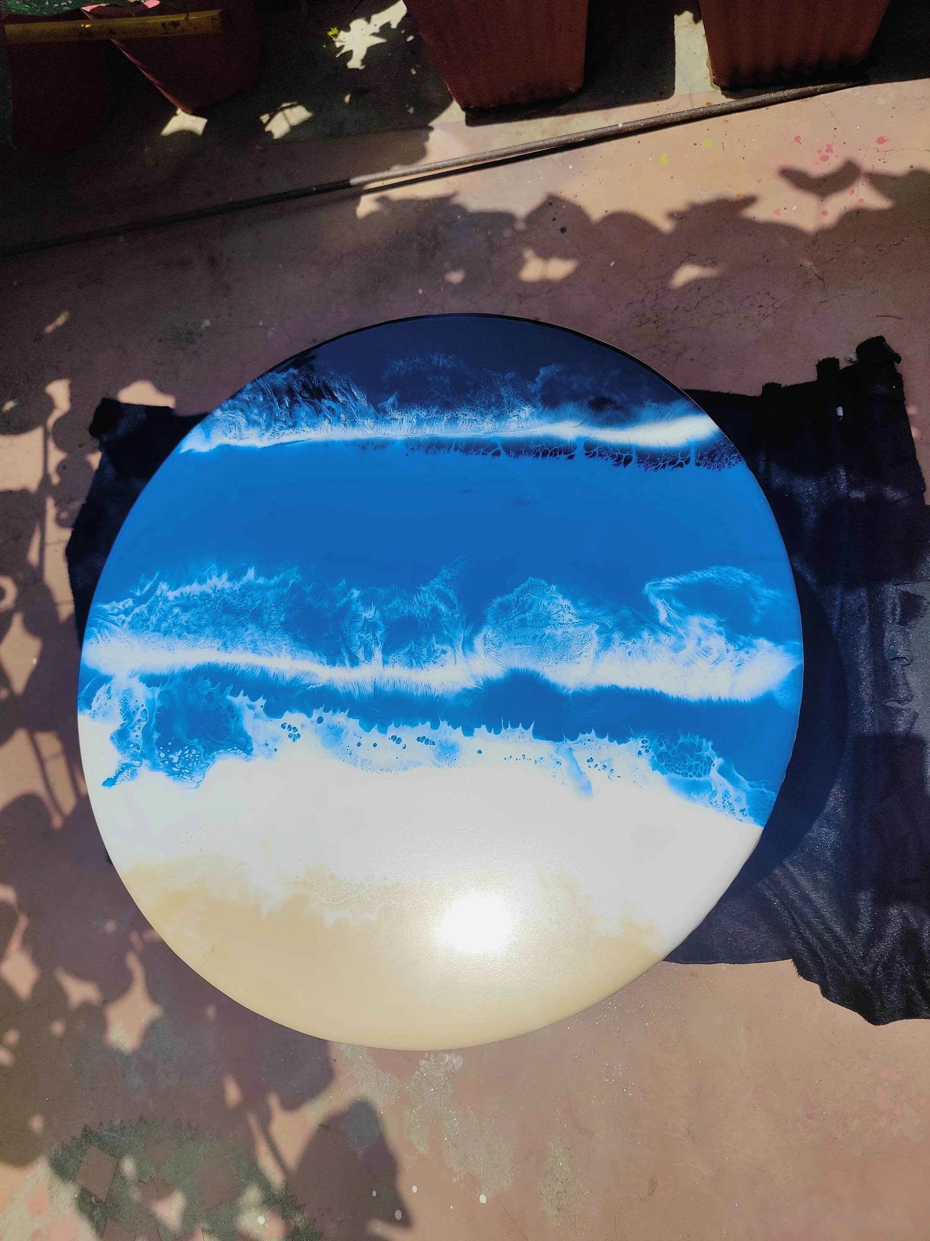 Waves & Wonders Resin Coffee Table | Premium Center Coffee Table - Pacific Resin Art