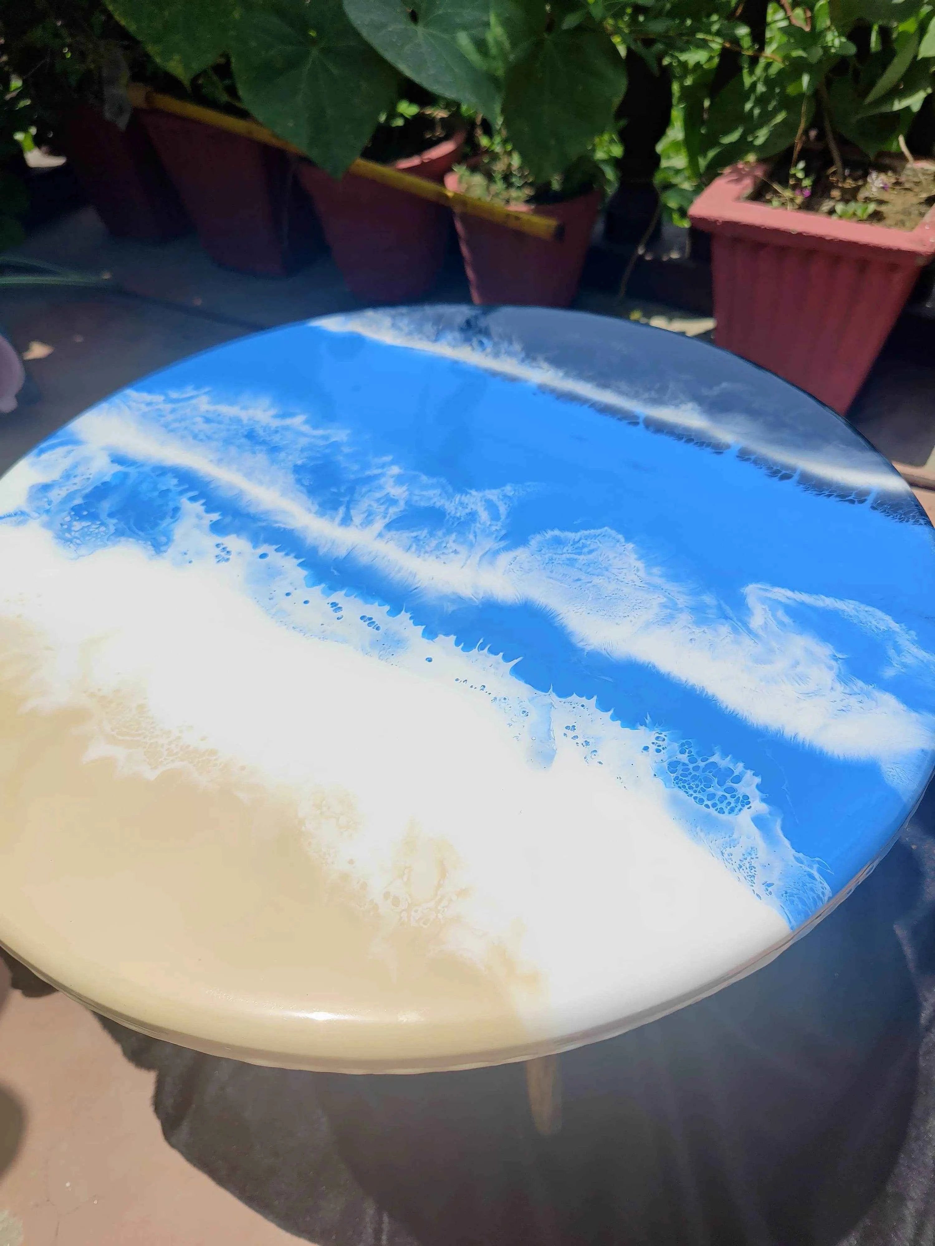 Waves & Wonders Resin Coffee Table | Premium Center Coffee Table - Pacific Resin Art