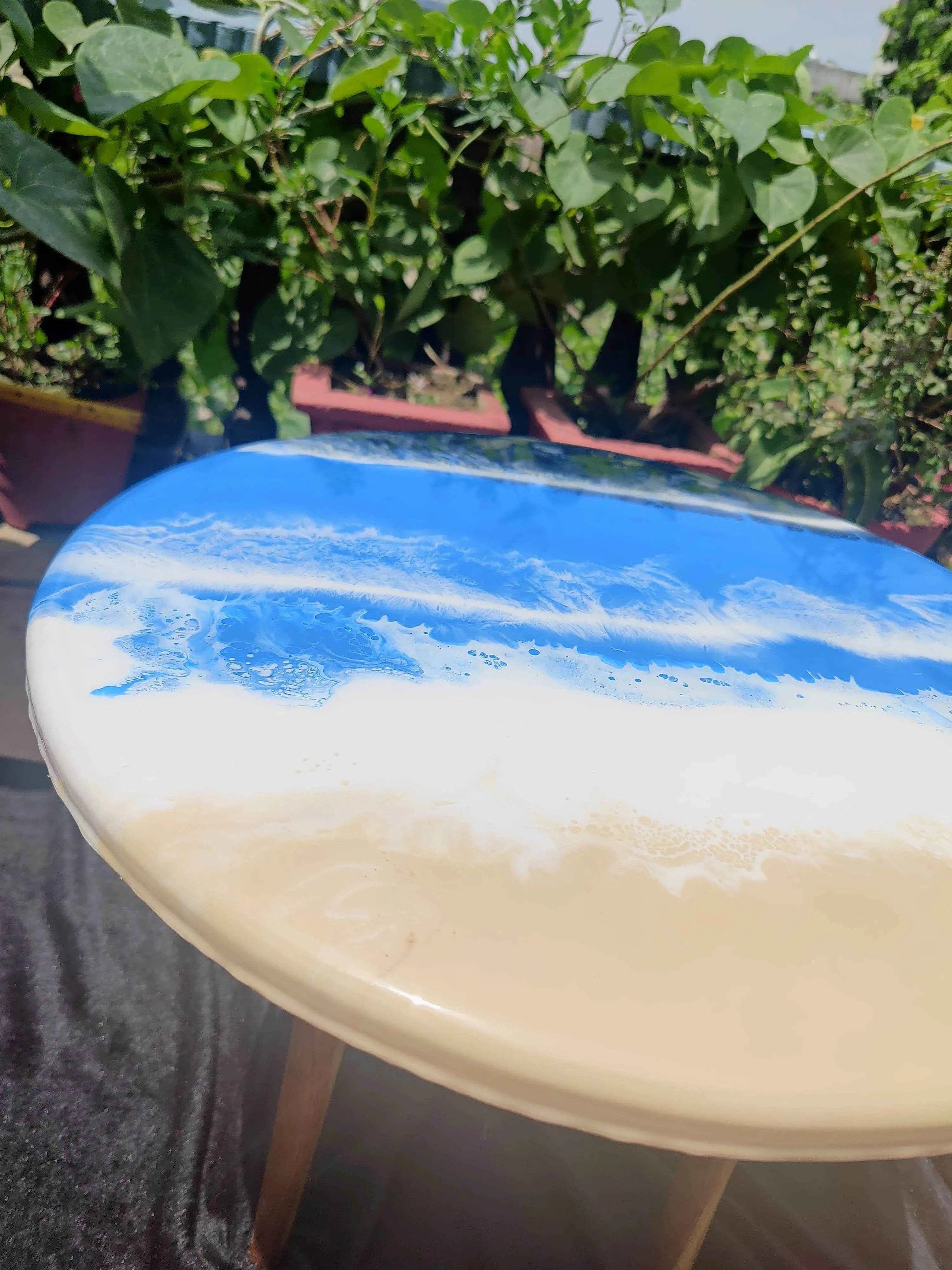 Waves & Wonders Resin Coffee Table | Premium Center Coffee Table - Pacific Resin Art