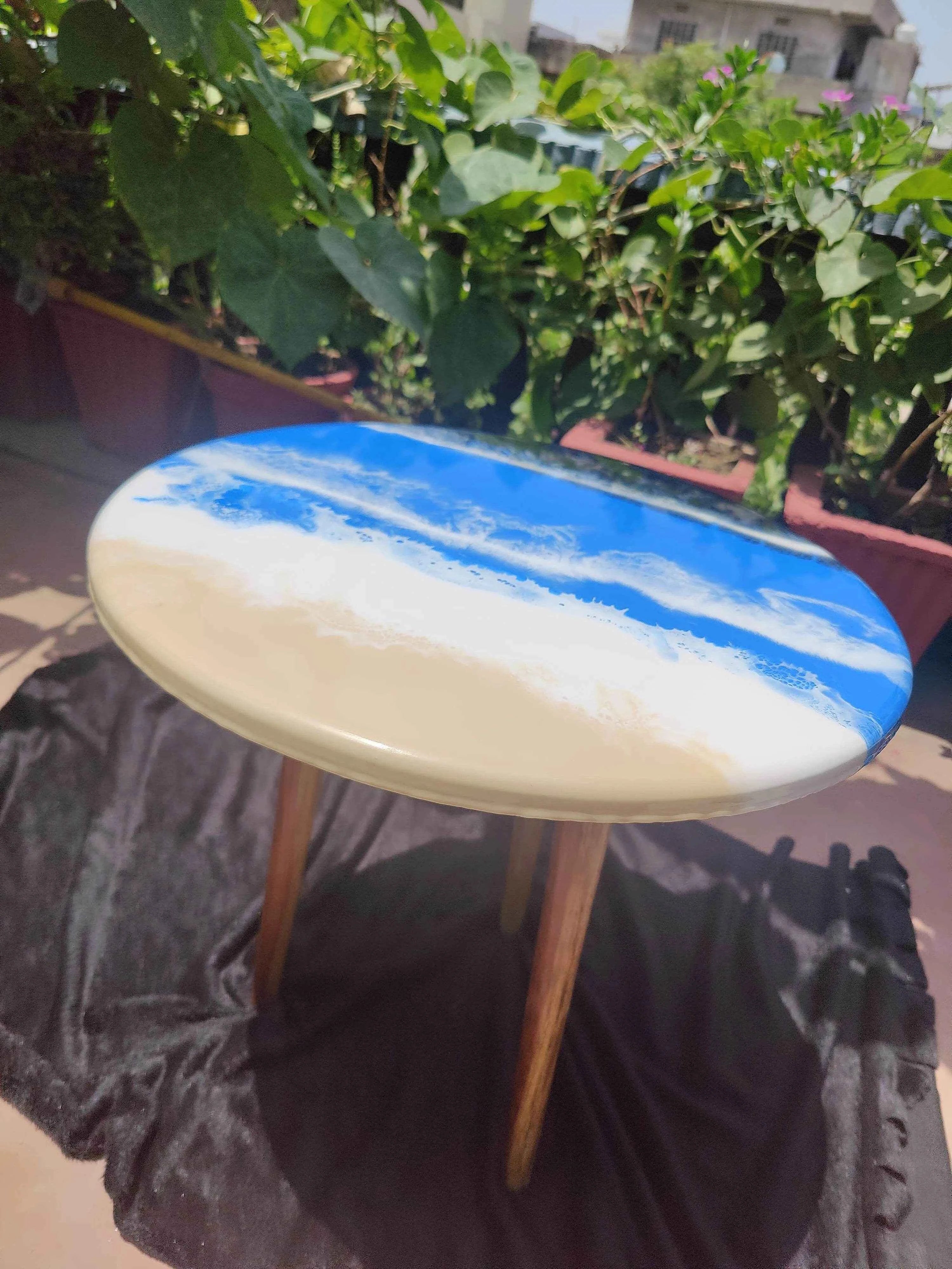 Waves & Wonders Resin Coffee Table | Premium Center Coffee Table - Pacific Resin Art