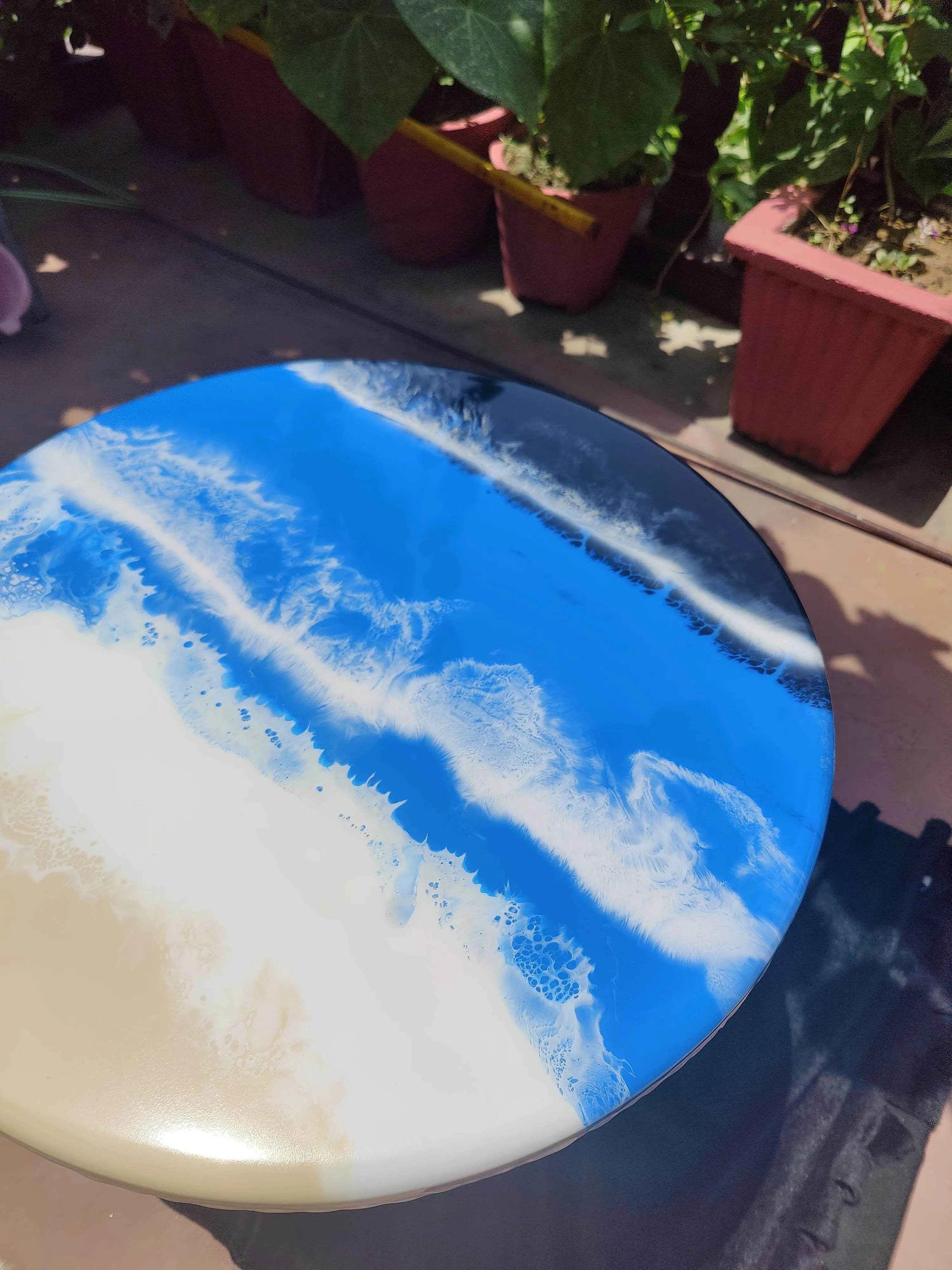 Waves & Wonders Resin Coffee Table | Premium Center Coffee Table - Pacific Resin Art
