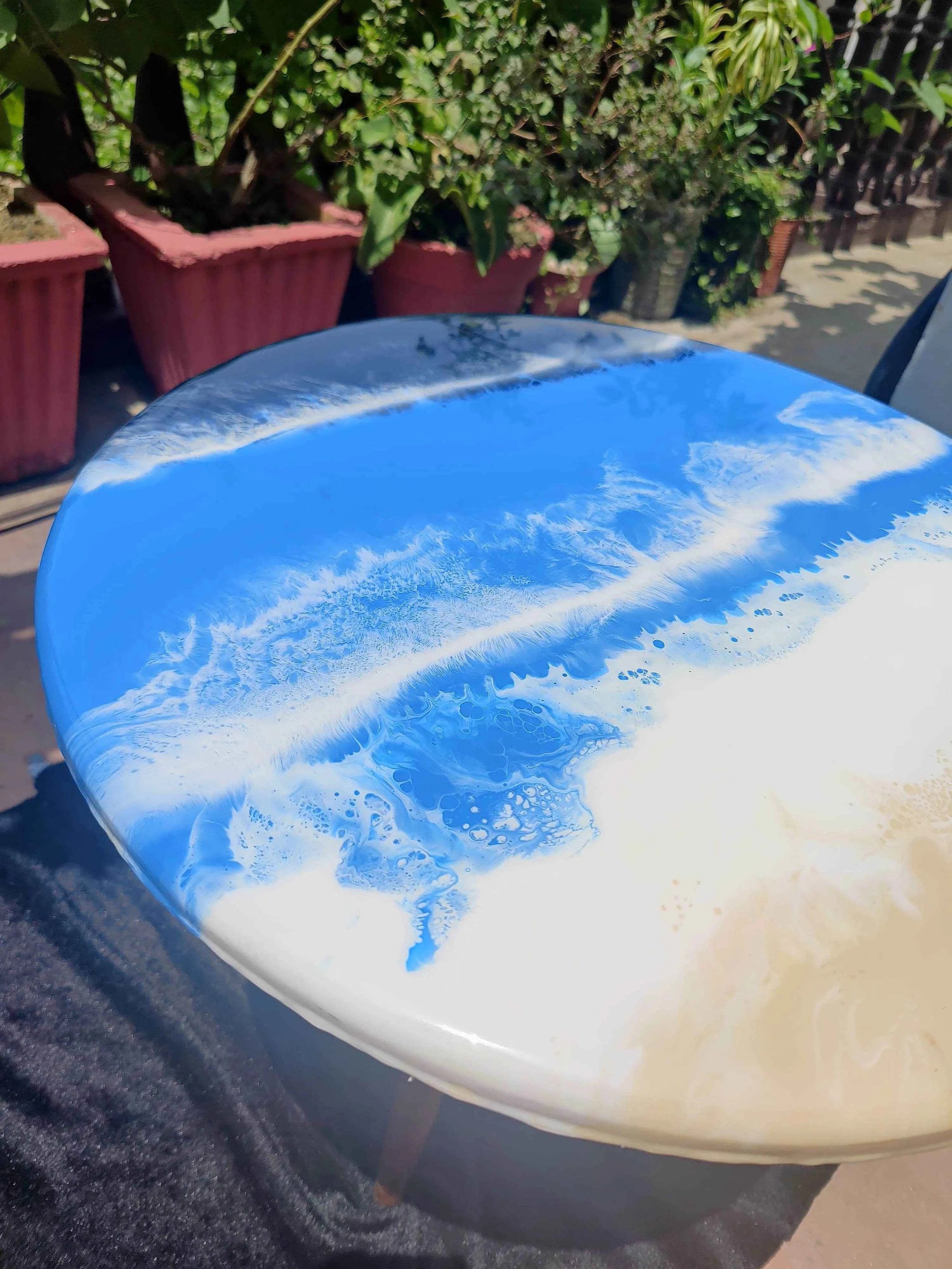Waves & Wonders Resin Coffee Table | Premium Center Coffee Table - Pacific Resin Art