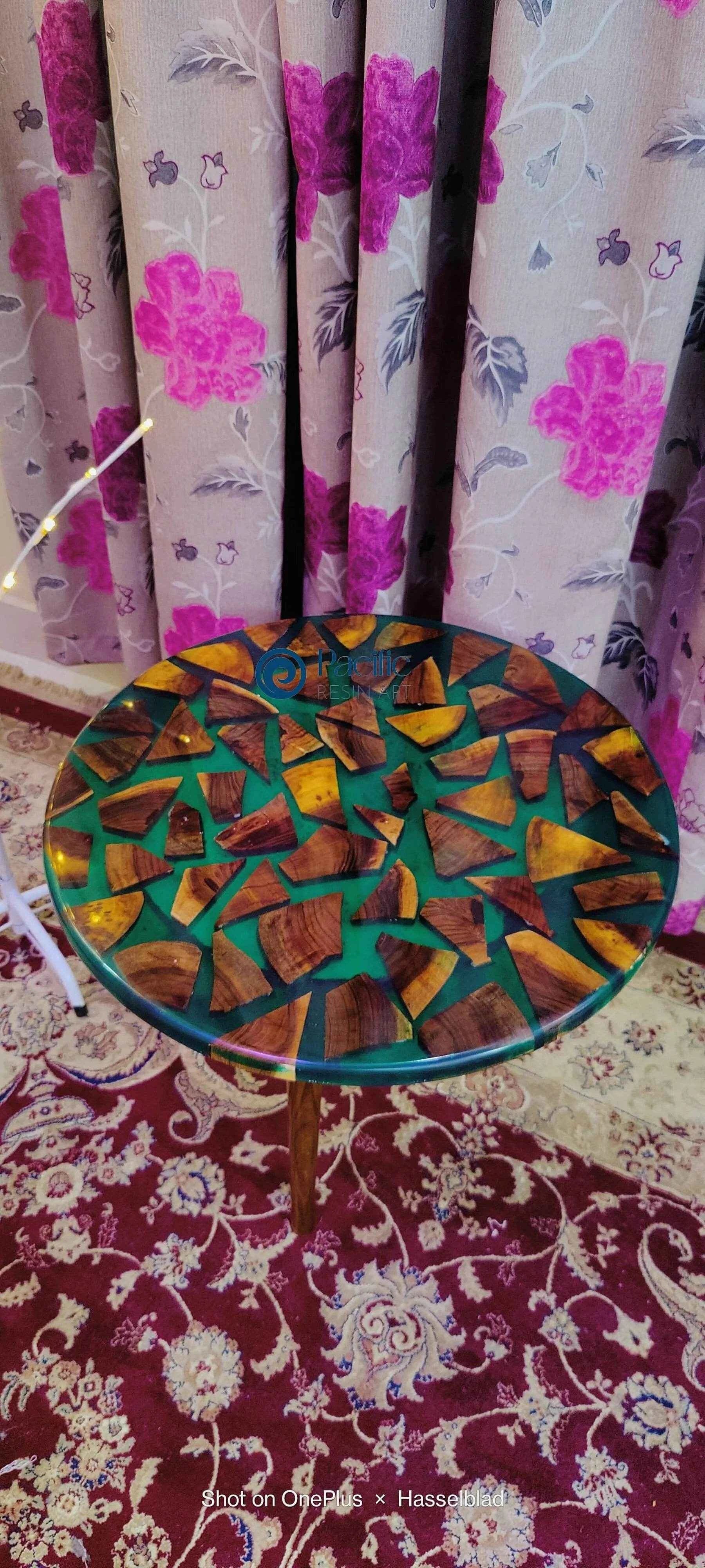 Crystal Drift Epoxy Resin Coffee Table - Premium Centerpiece for Living Room - Pacific Resin Art