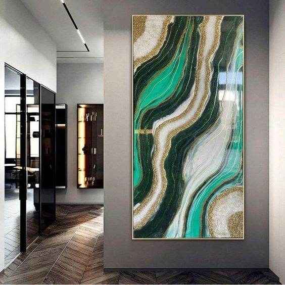 Splashy Abstract Resin Wall Art Hangings and Wall Paintings - Pacific Resin Art