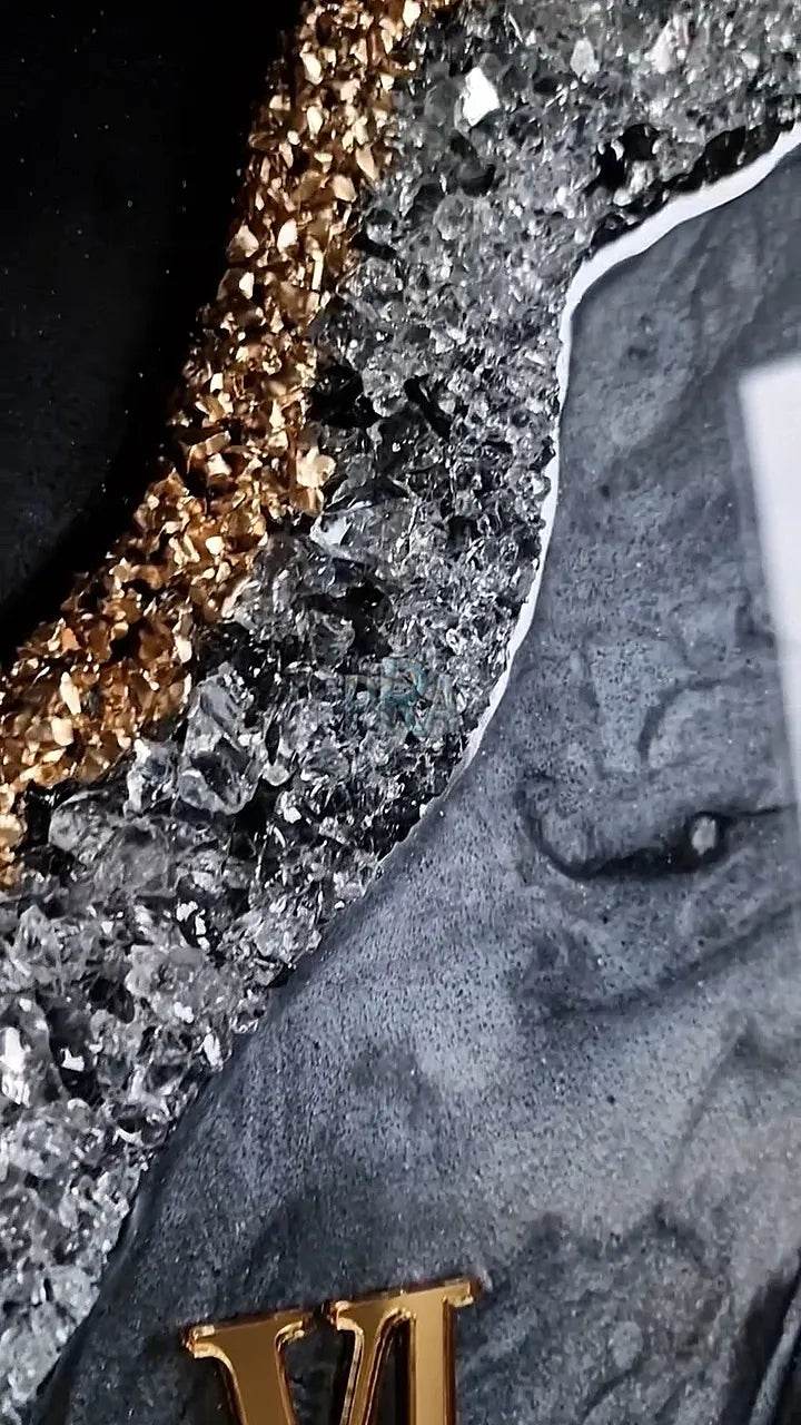 Imperial Black Resin Wall Clock | Luxury Decor - Pacific Resin Art