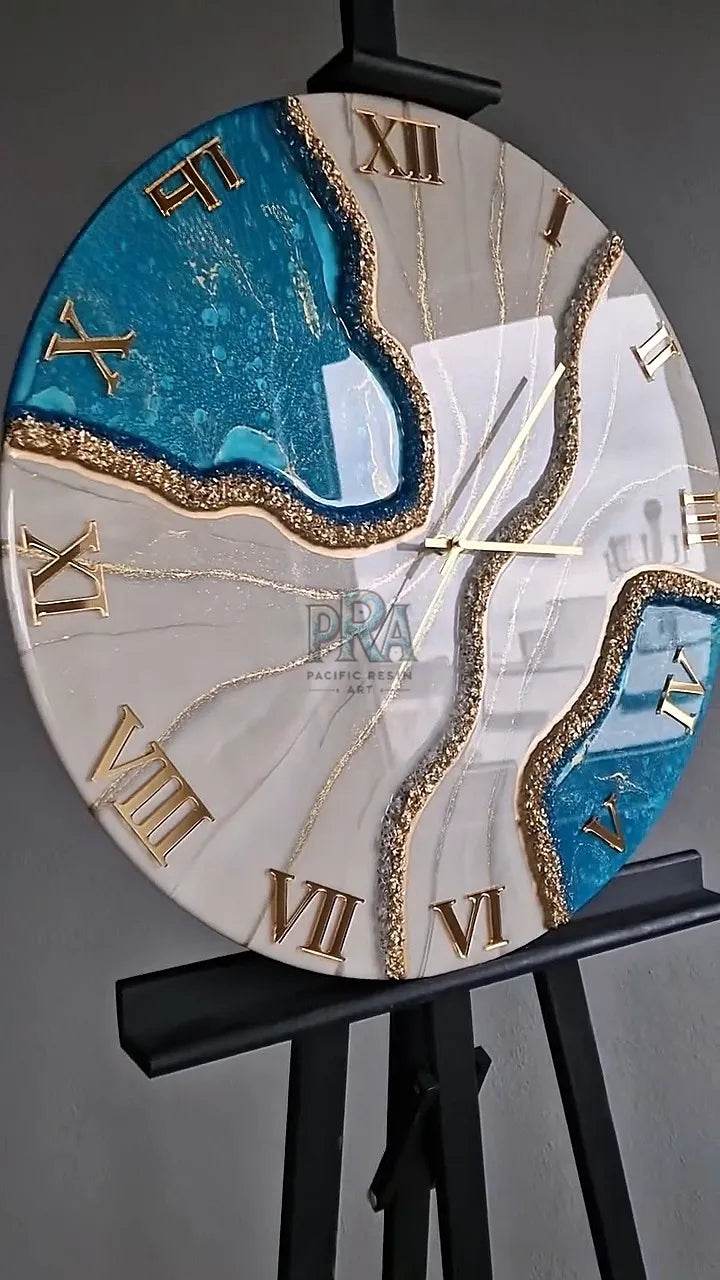 Resin Pulse Artisanal Resin Wall Clock - Pacific Resin Art