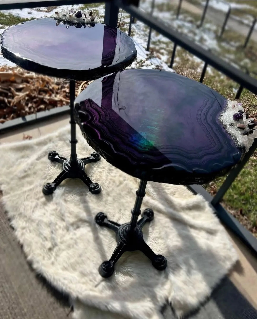 Amber Ridge Handcrafted Resin Coffee Table