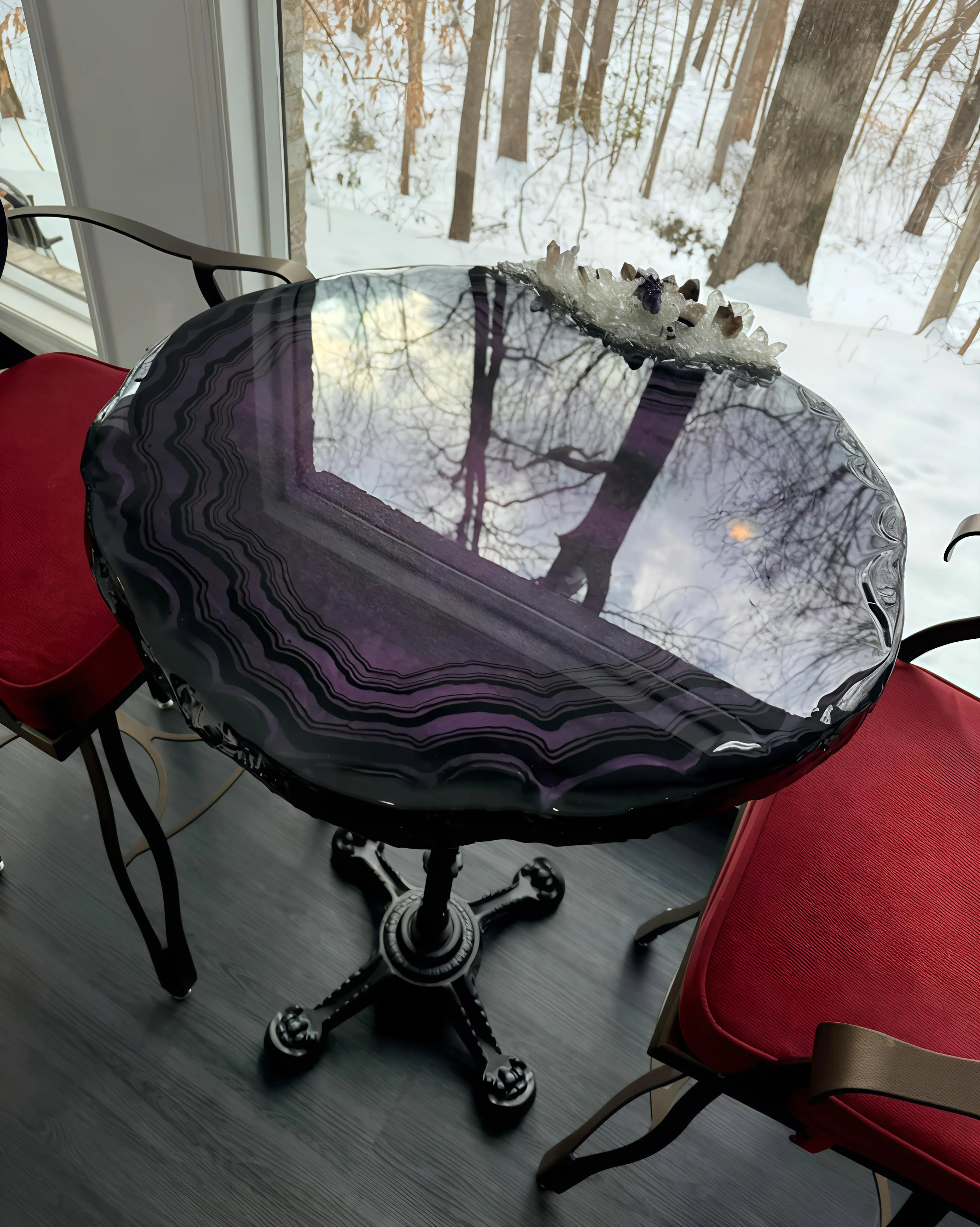Amber Ridge Handcrafted Resin Coffee Table