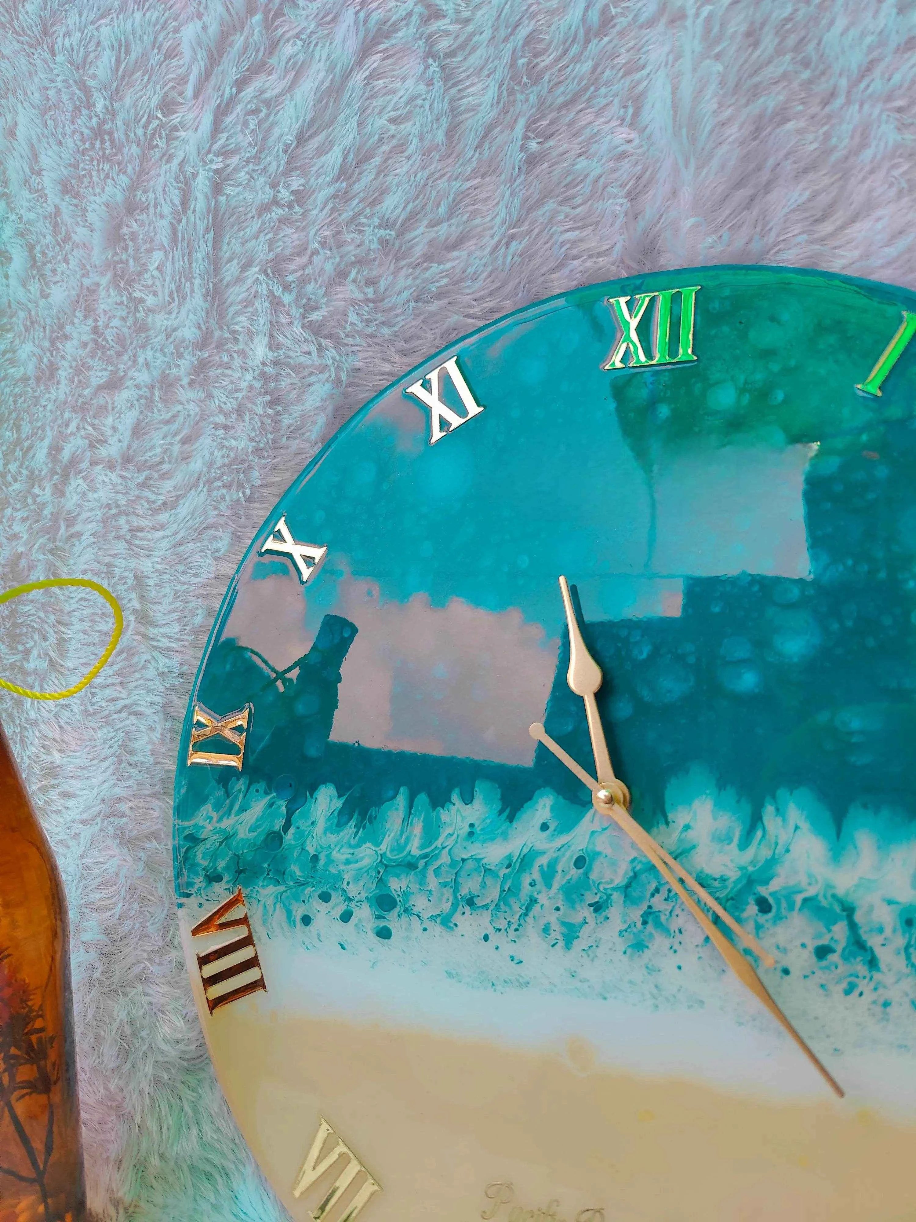 Lavish Rama Resin Wall Clock | Modern Wall Clocks - Pacific Resin Art