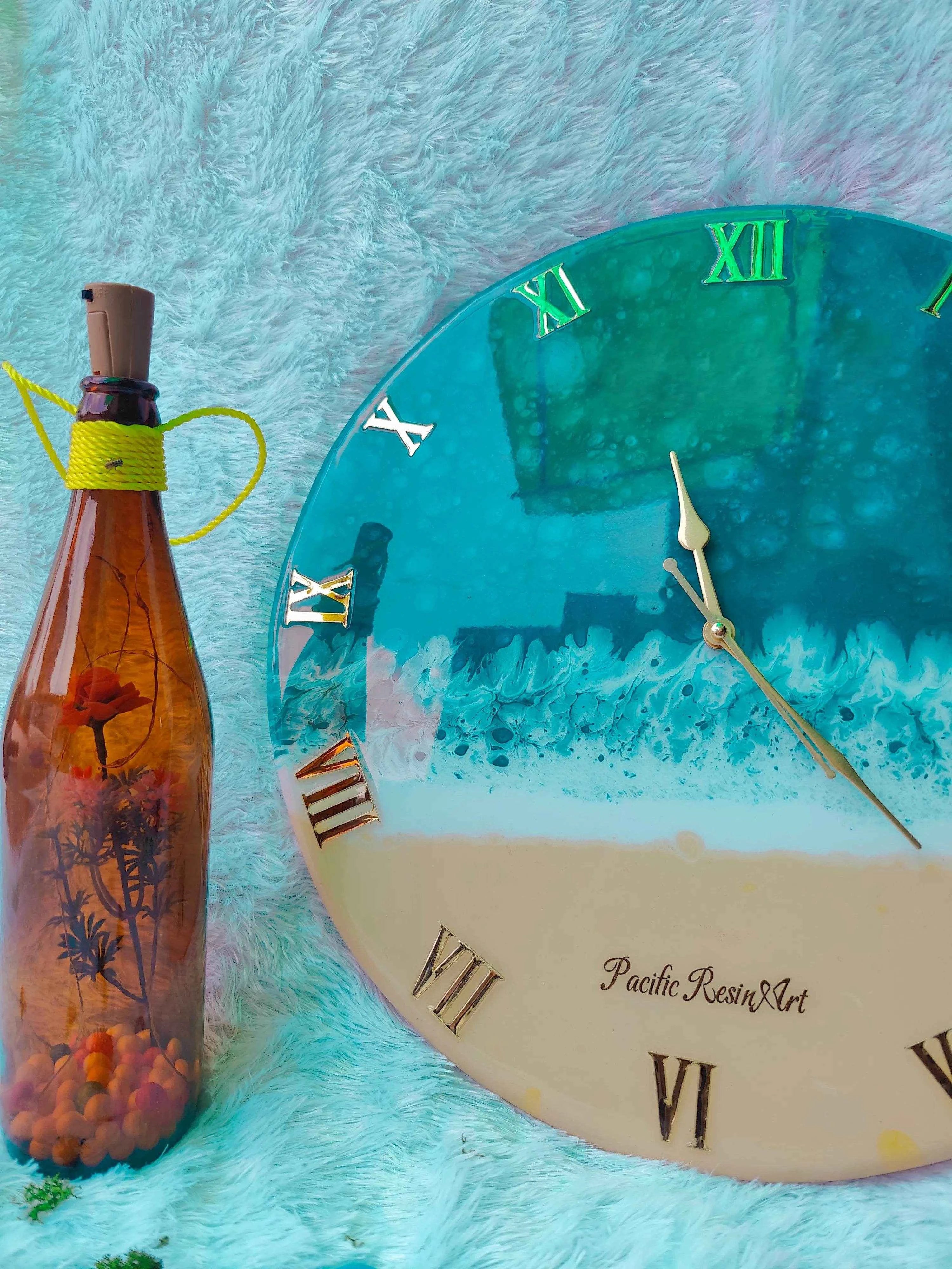 Lavish Rama Resin Wall Clock | Modern Wall Clocks - Pacific Resin Art