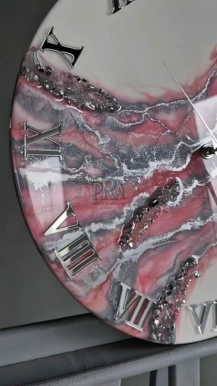 HorizonGlow Resin Wall Clock - Pacific Resin Art