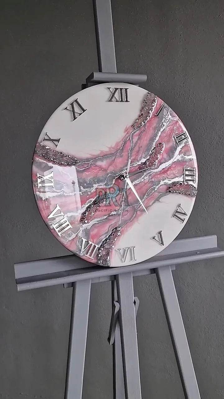 HorizonGlow Resin Wall Clock - Pacific Resin Art
