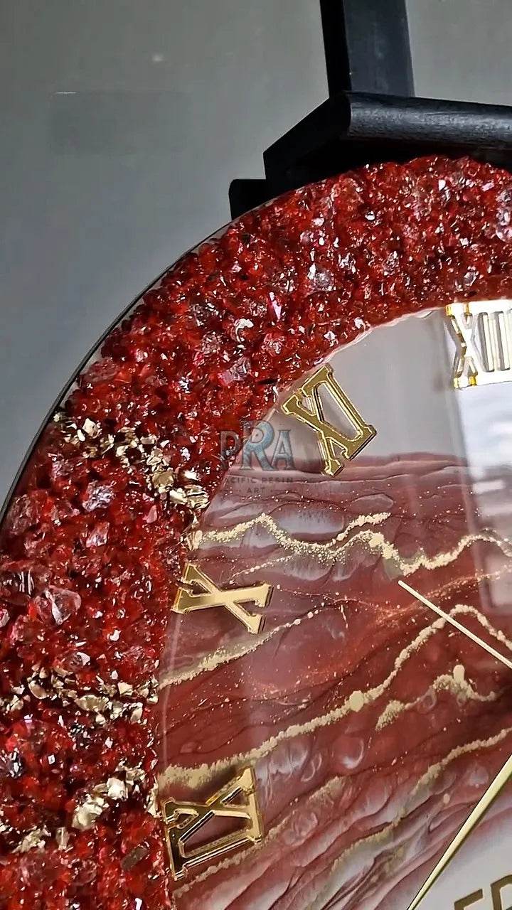 EonGlow Premium Resin Wall Clock - Pacific Resin Art