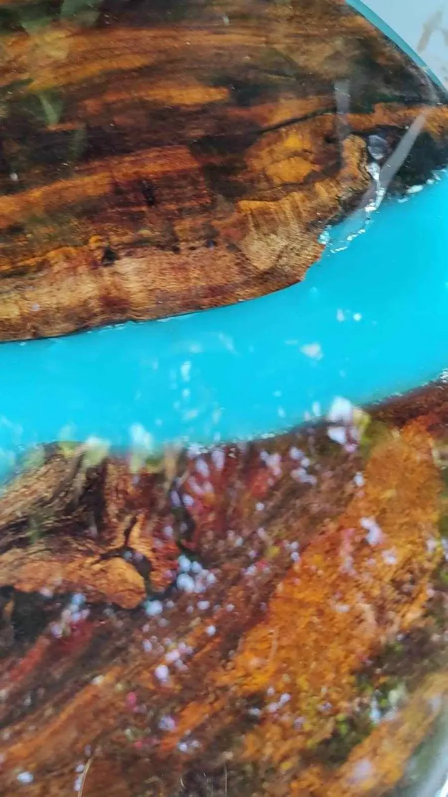 Sky Blue River Resin Coffee Table | Wooden Table for Living Room - Pacific Resin Art