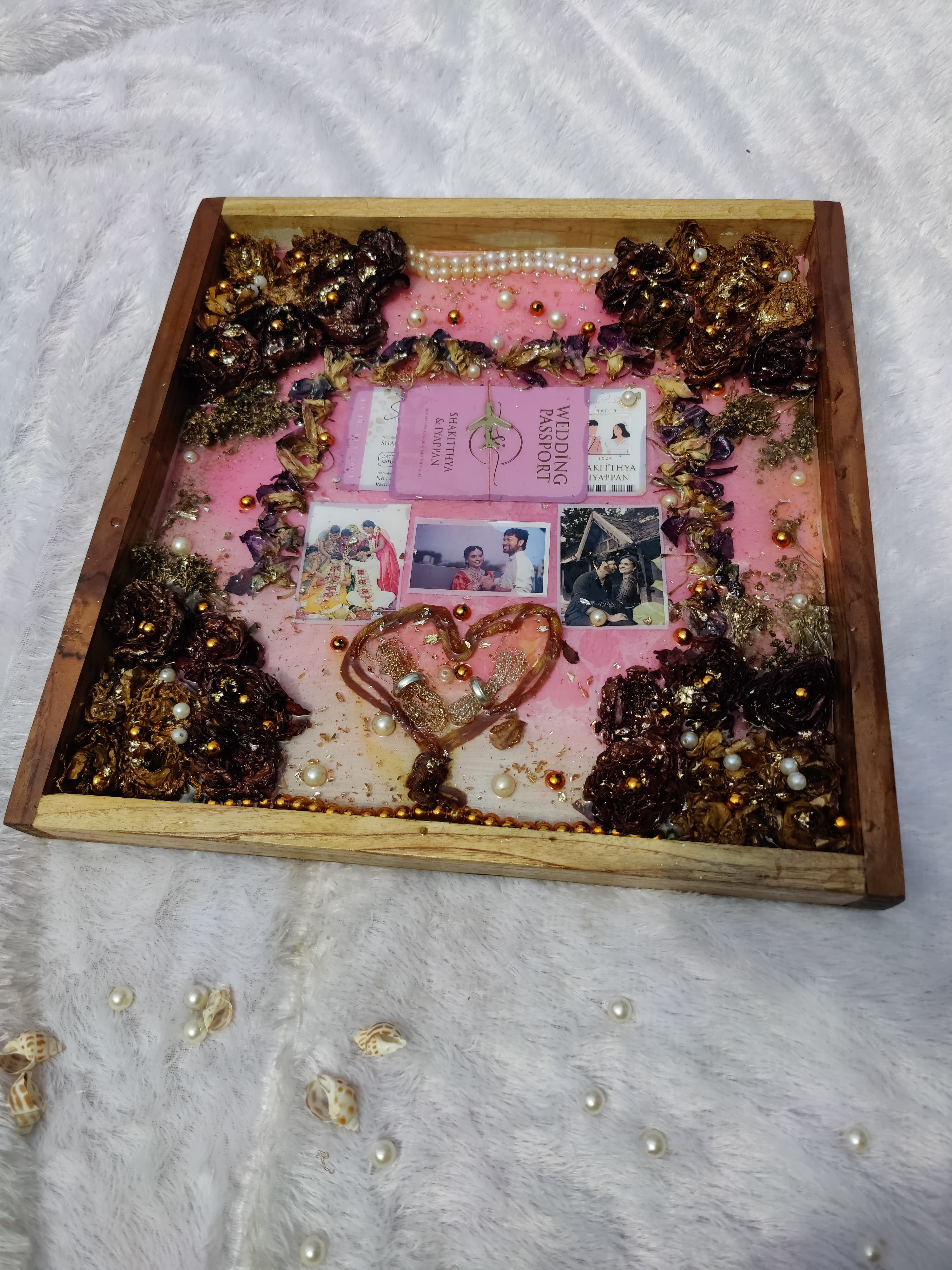 Wooden frame Varmala preservation frame personalization