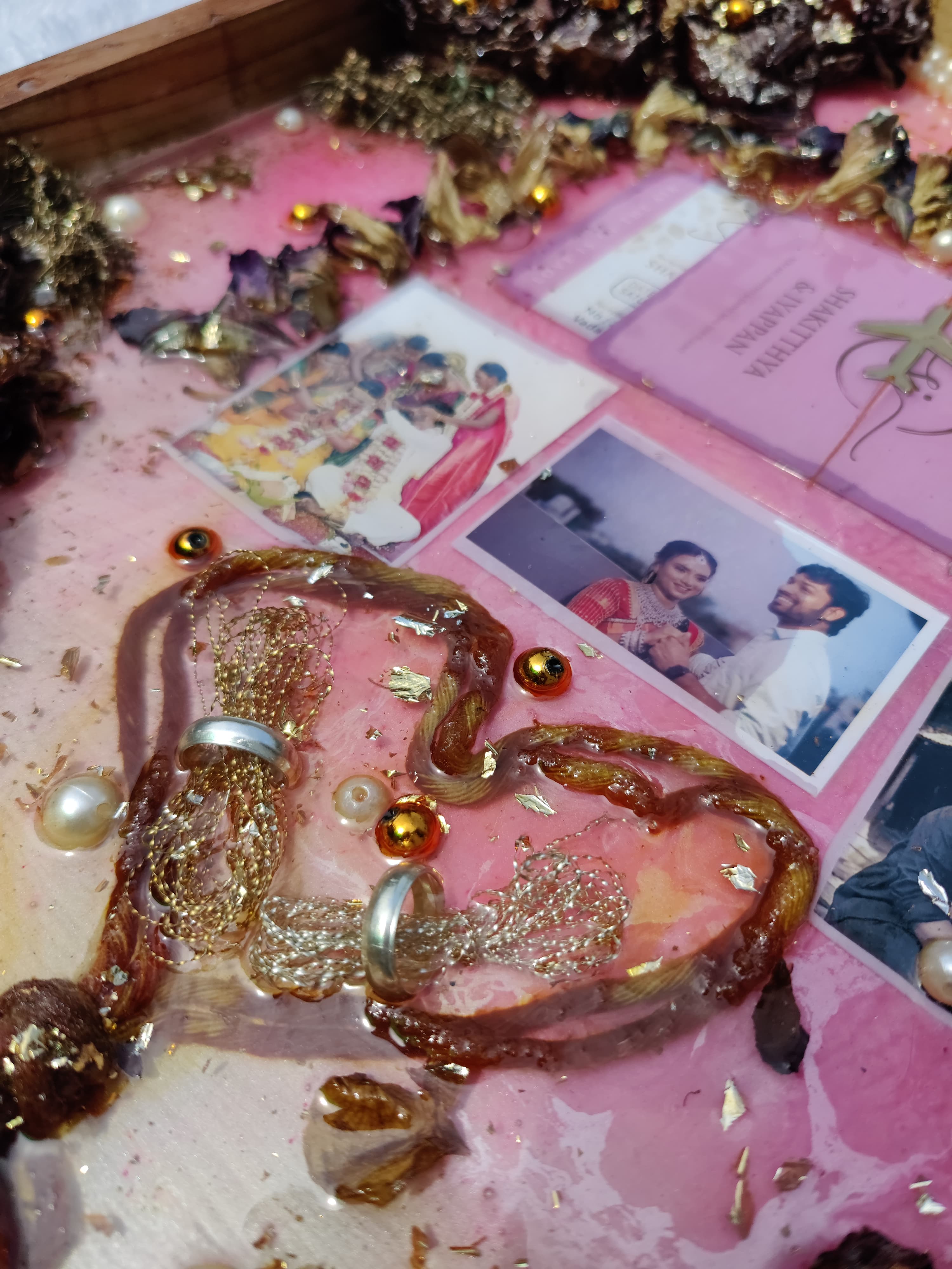 Wooden frame Varmala preservation frame personalization