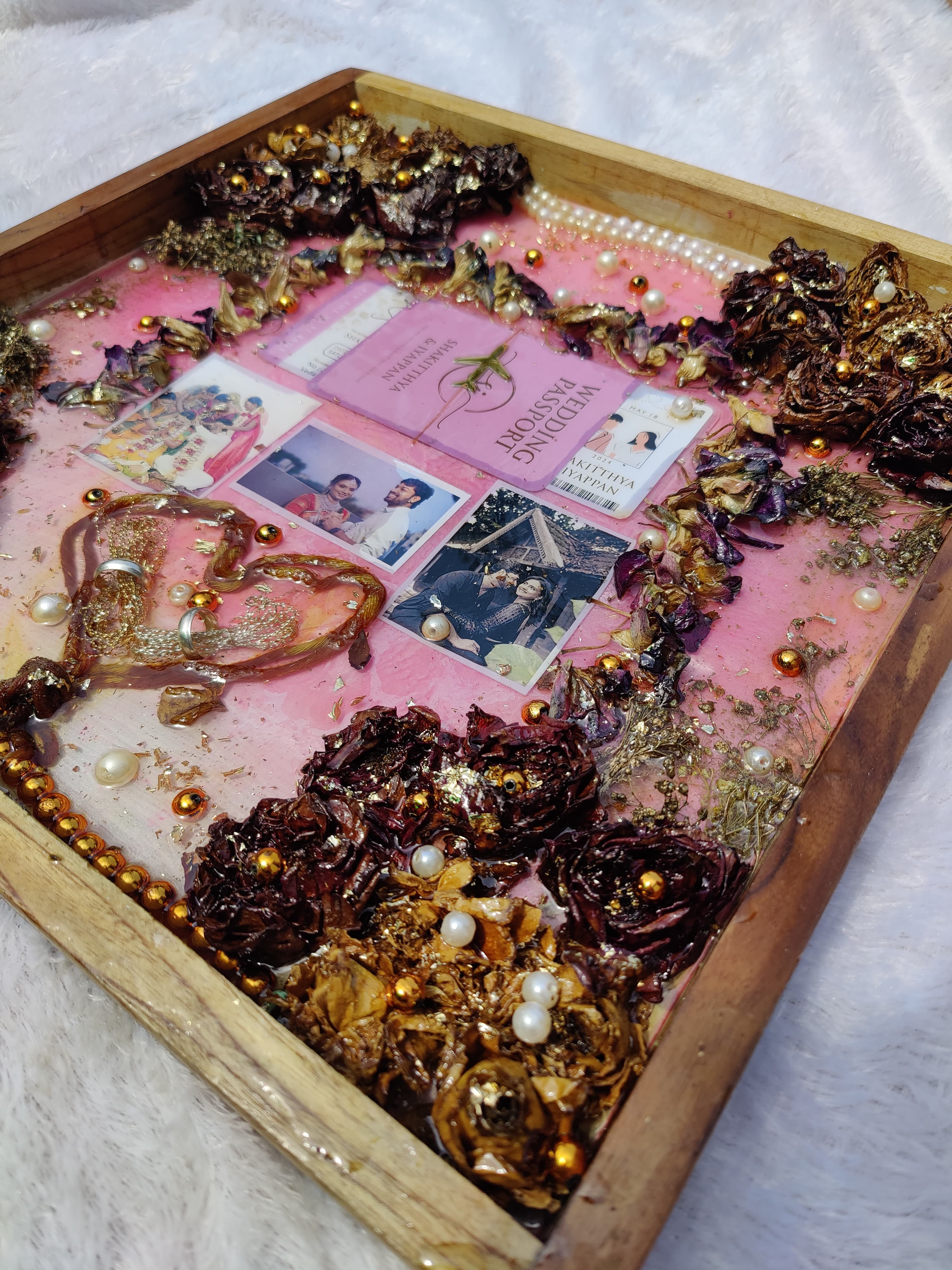 Wooden frame Varmala preservation frame personalization