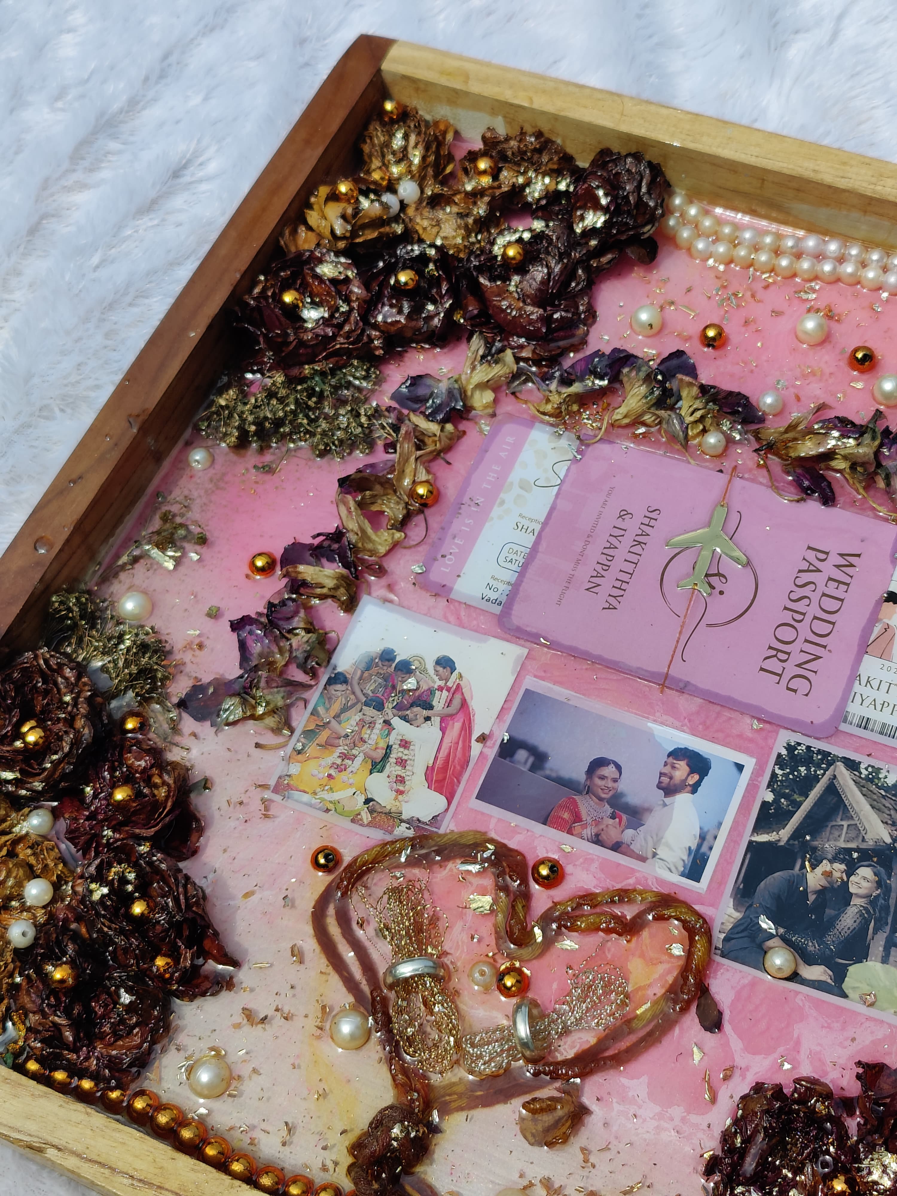 Wooden frame Varmala preservation frame personalization