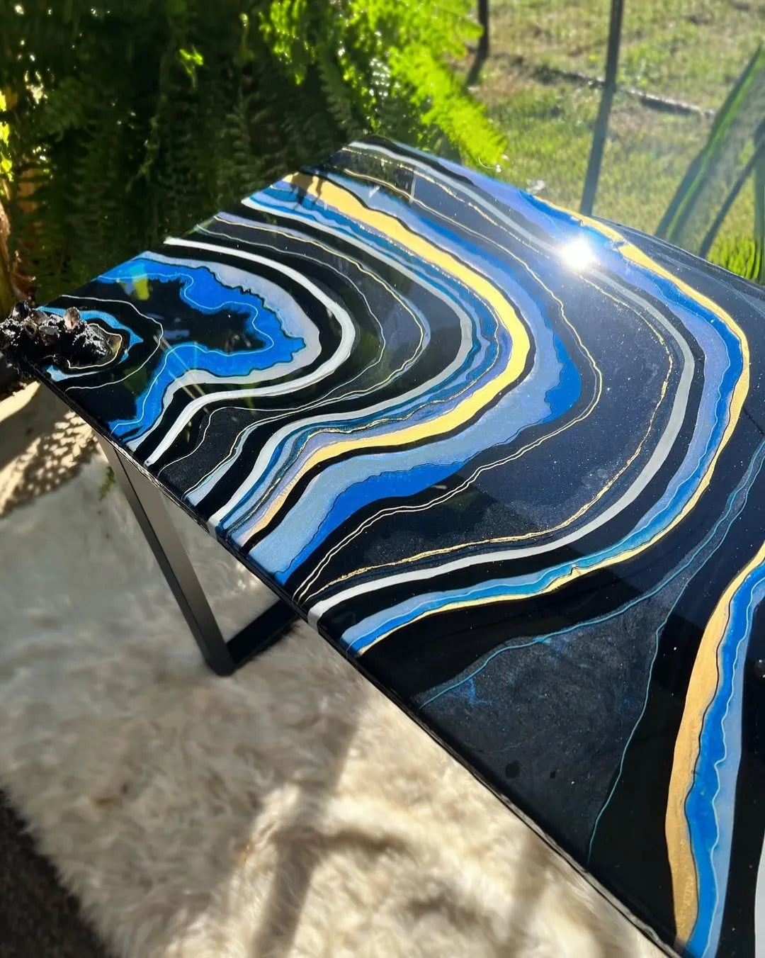 Eternal Glow Handcrafted Resin Coffee Table