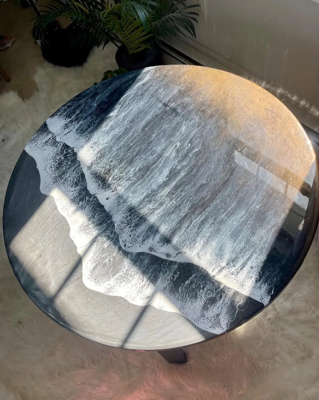 Whispering Creek Handcrafted Resin Coffee Table