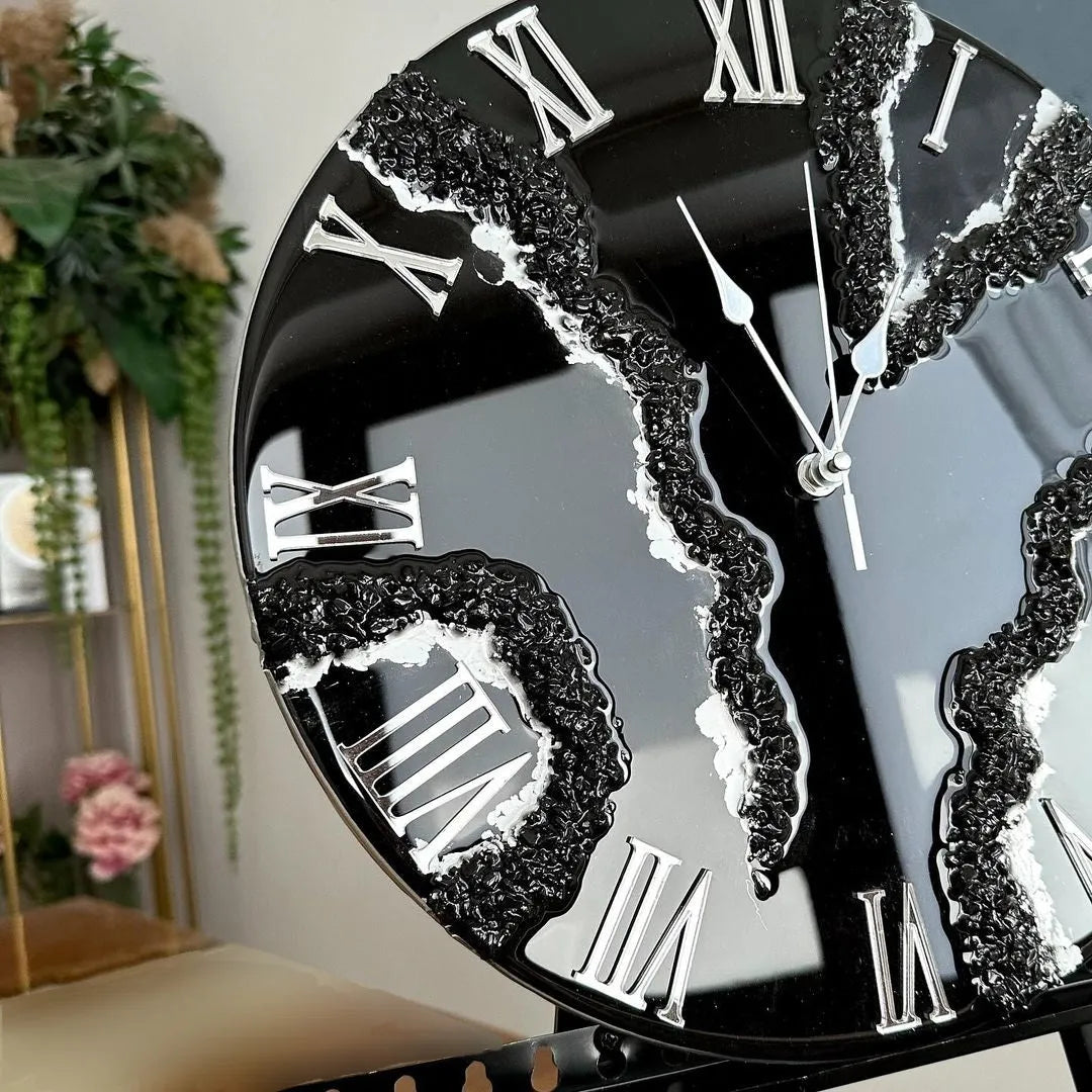 Ember Stone Premium Resin Wall Clock - Pacific Resin Art
