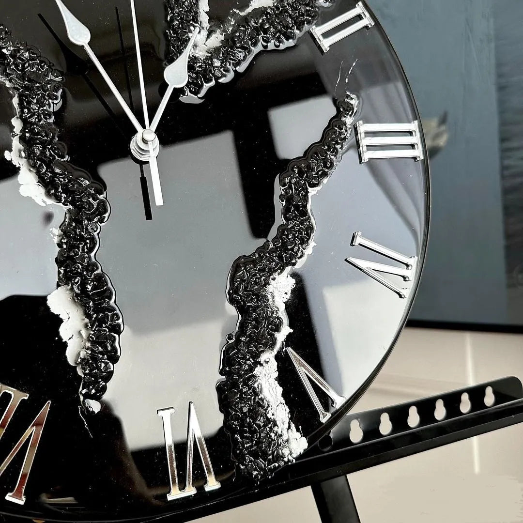 Ember Stone Premium Resin Wall Clock - Pacific Resin Art