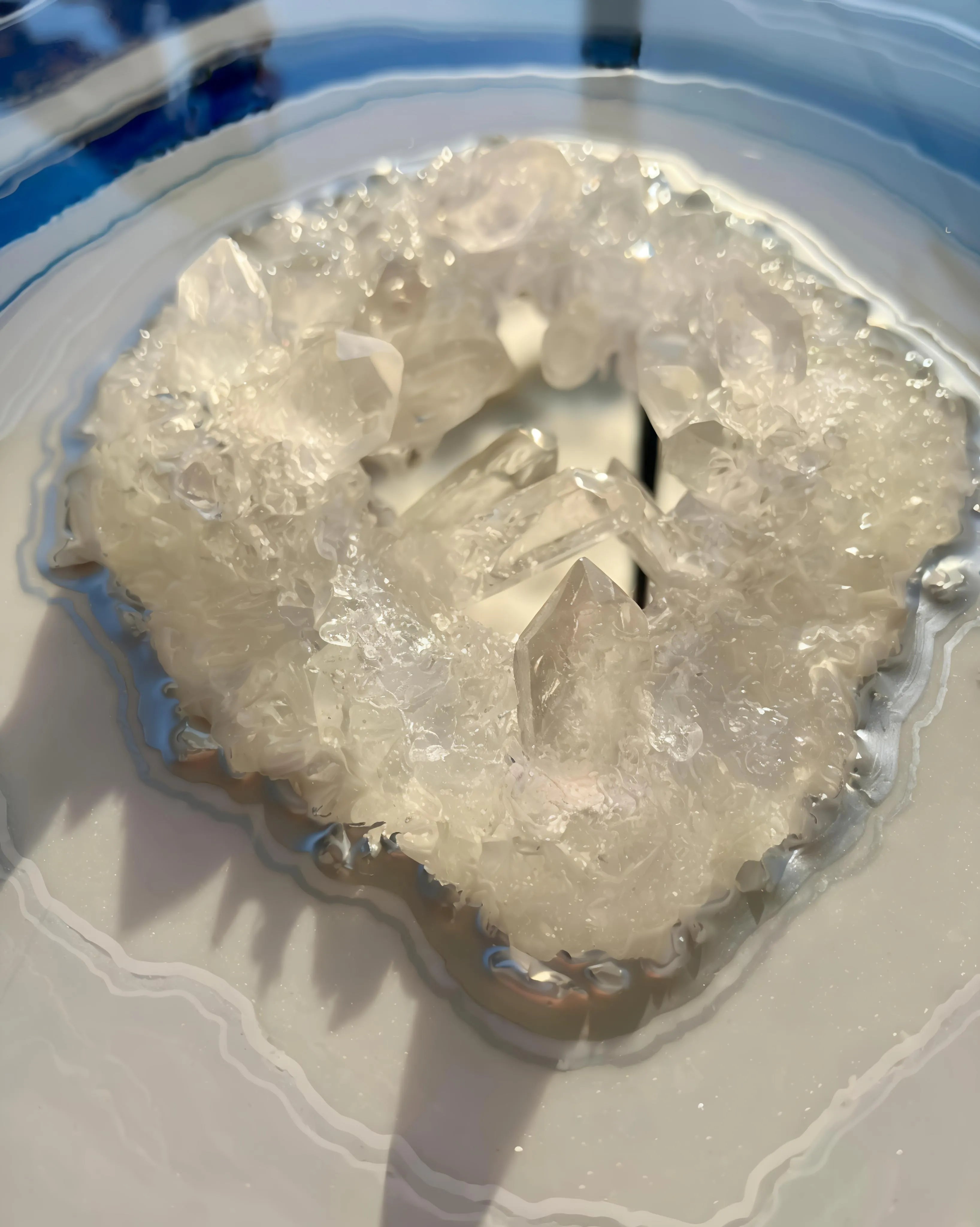 Velvet Crest Luxury Resin Coffee Table