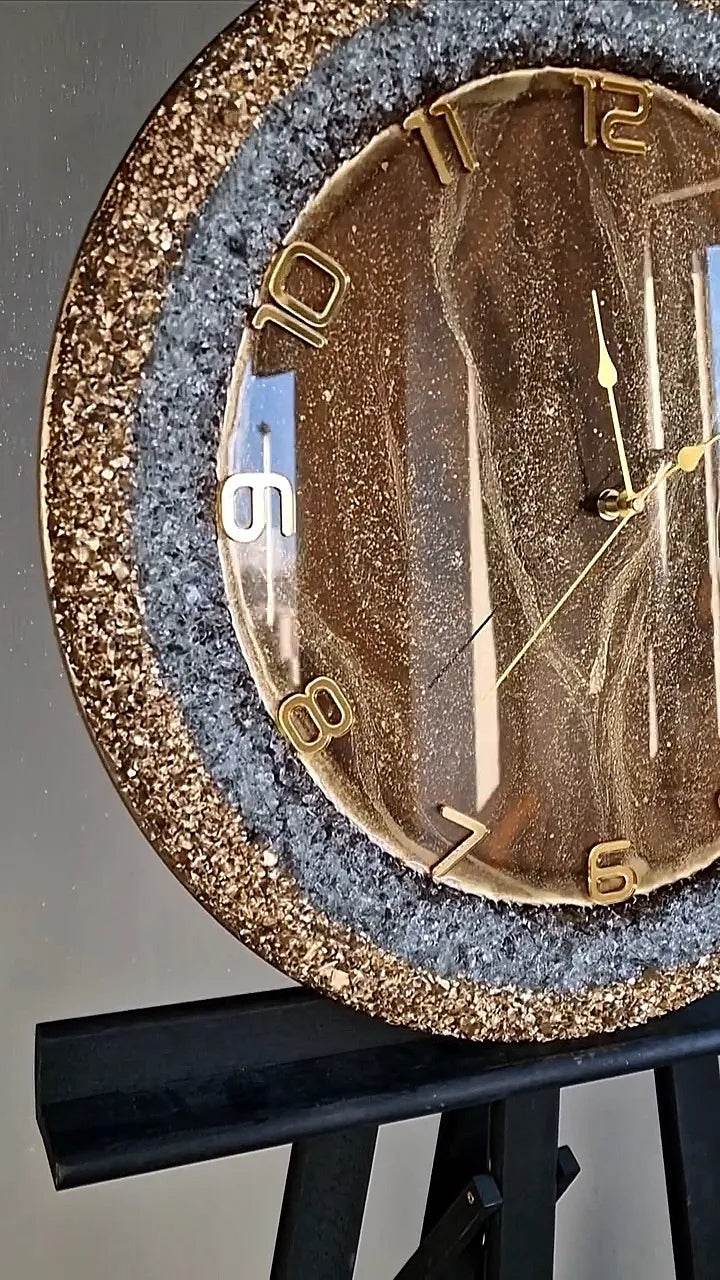 Desert Dusk Luxury Resin Wall Clock - Pacific Resin Art