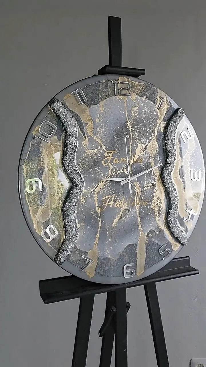 Celestial Swirls Timepiece Resin Wall Clock - Pacific Resin Art