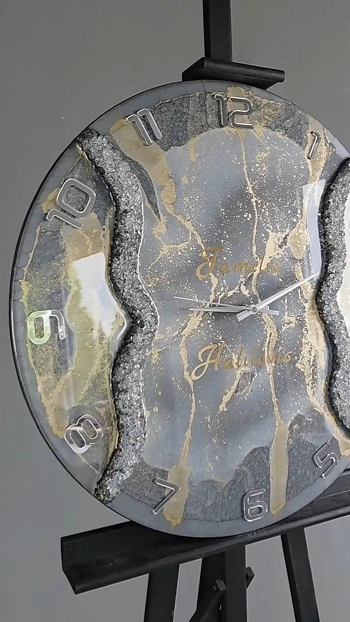 Celestial Swirls Timepiece Resin Wall Clock - Pacific Resin Art