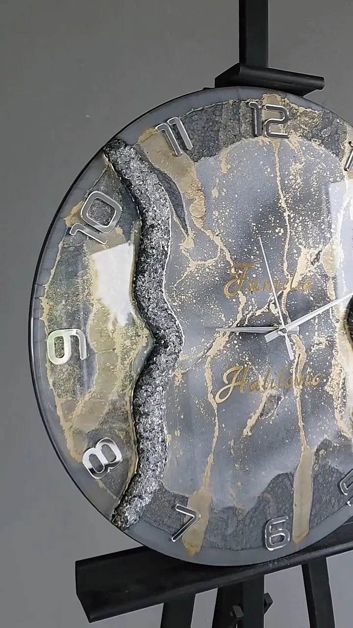 Celestial Swirls Timepiece Resin Wall Clock - Pacific Resin Art