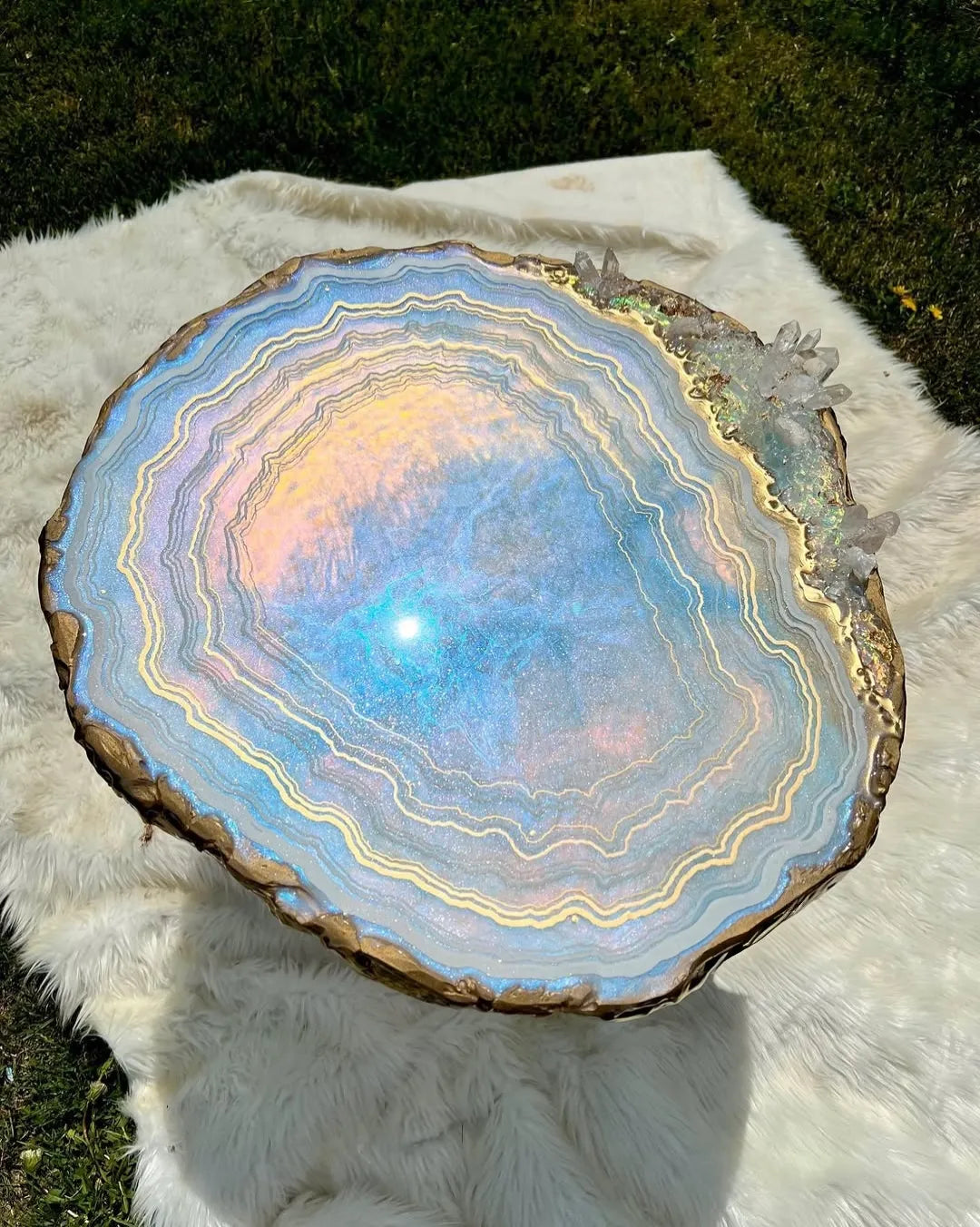 Sapphire Nest Epoxy Resin Coffee Table