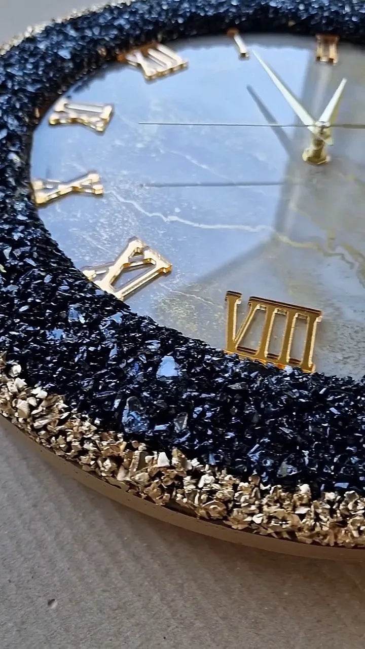 Sapphire Reef Resin Art Wall Clock - Pacific Resin Art