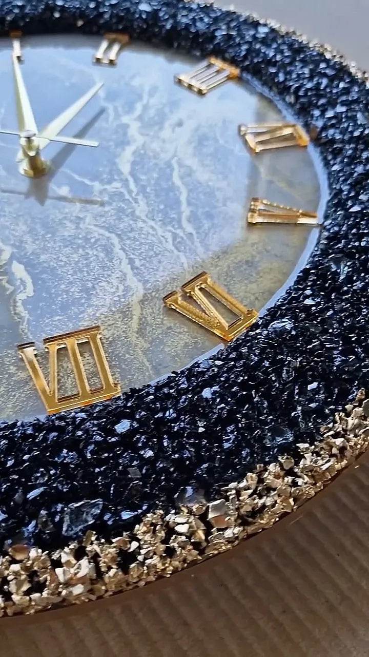 Sapphire Reef Resin Art Wall Clock - Pacific Resin Art