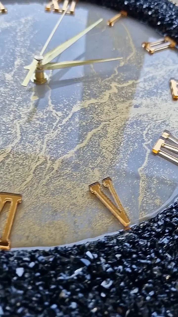 Sapphire Reef Resin Art Wall Clock - Pacific Resin Art
