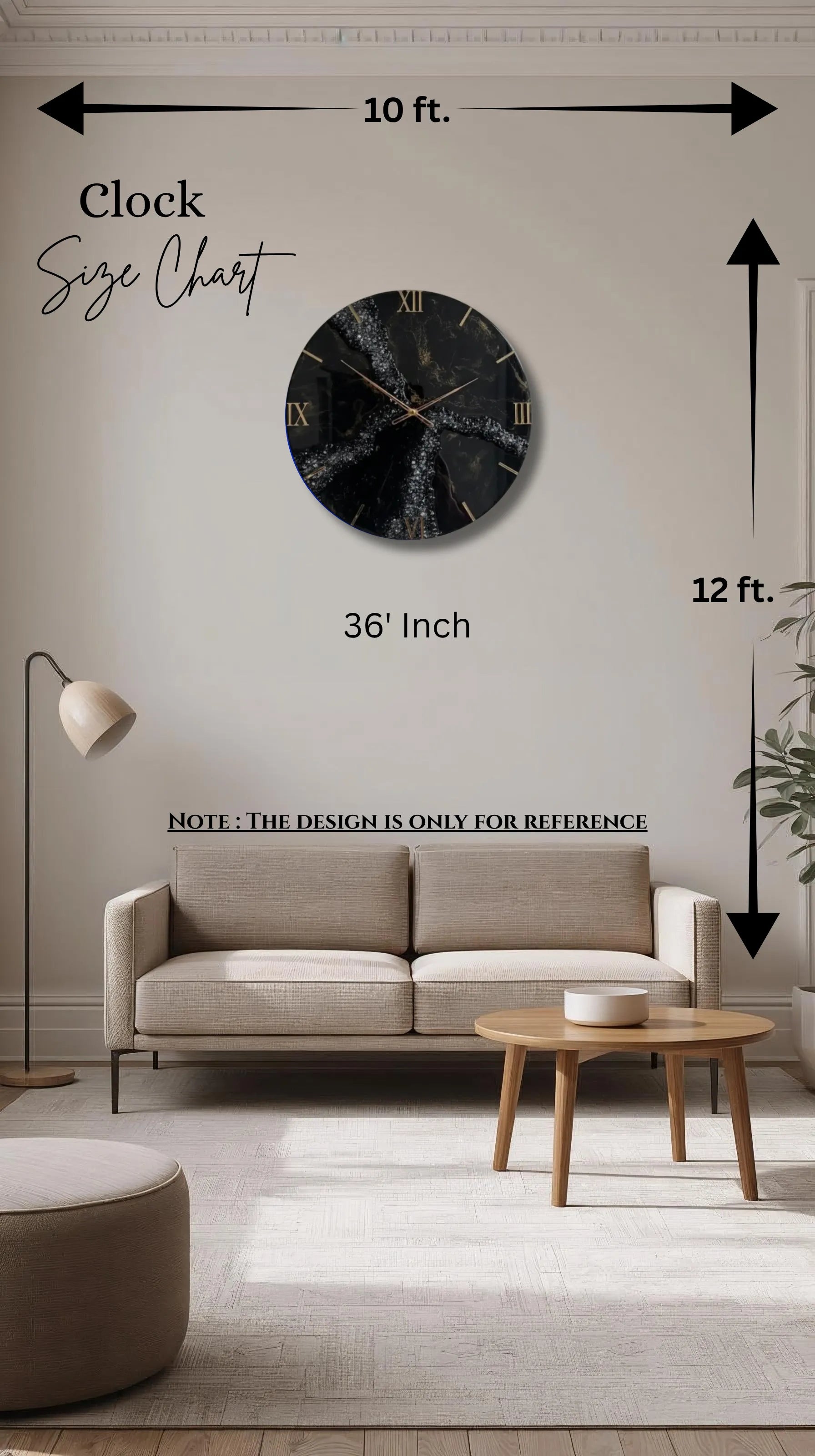 Rustic Riverbed Resin Art Wall Clock