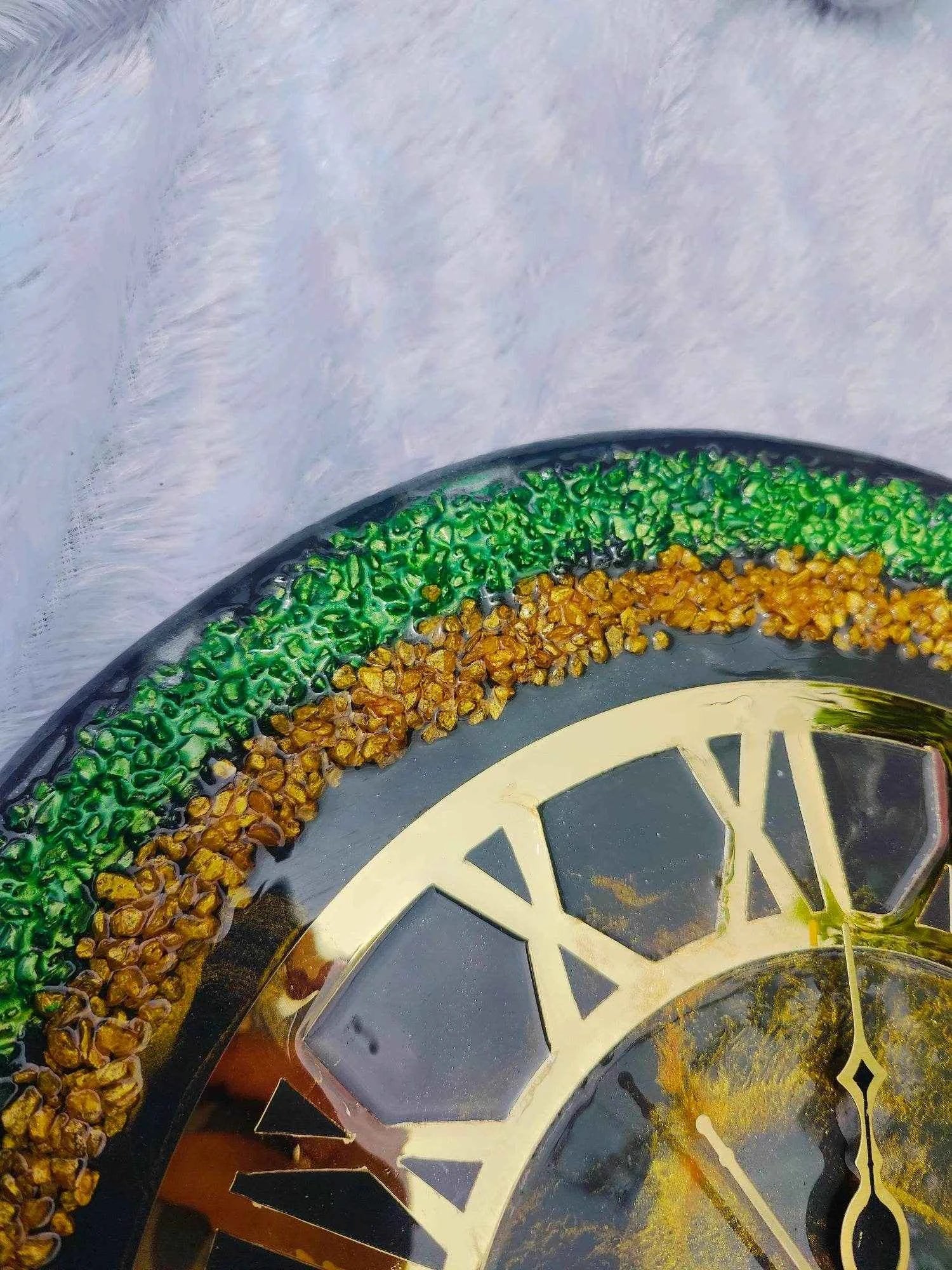 Royal Ring Resin Art Wall Clock | Premium Epoxy Wall Clock - Pacific Resin Art