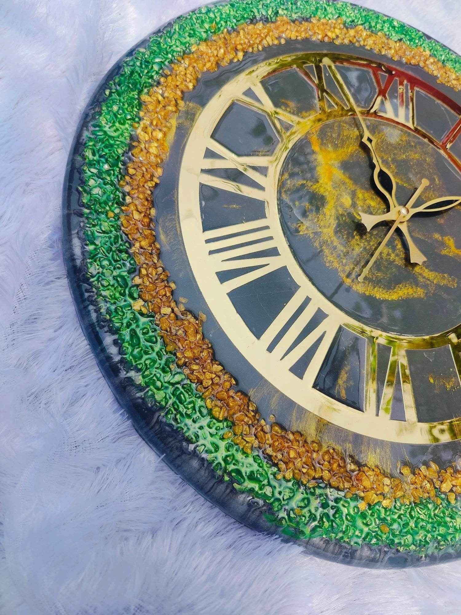 Royal Ring Resin Art Wall Clock | Premium Epoxy Wall Clock - Pacific Resin Art