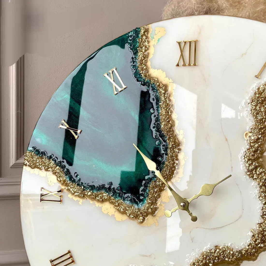 Mystic Lagoon Premium Resin Wall Clock - Pacific Resin Art