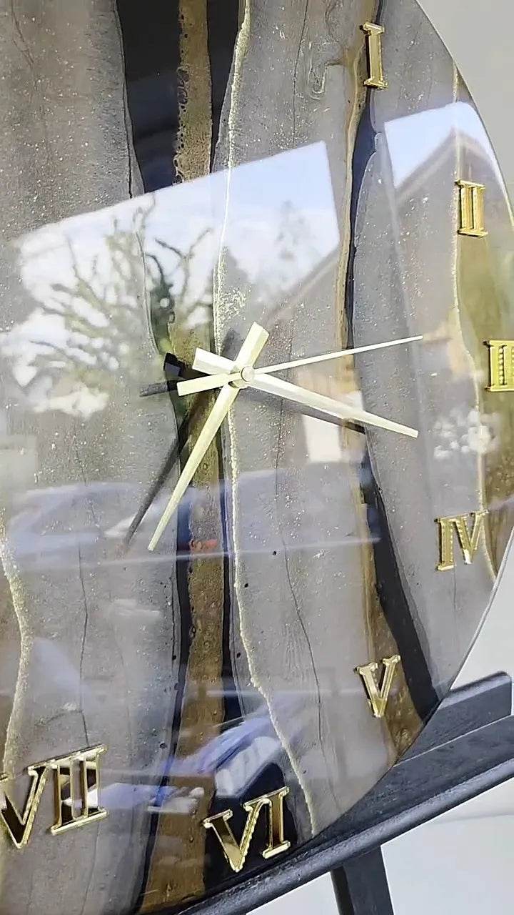 Driftwood Shore Resin Art Wall Clock - Pacific Resin Art