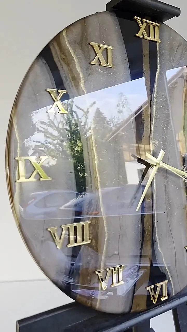 Driftwood Shore Resin Art Wall Clock - Pacific Resin Art