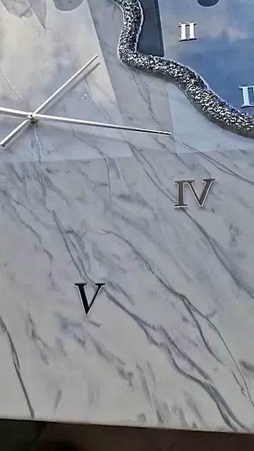 Marble Echo Square Stone Resin Wall Clock - Pacific Resin Art